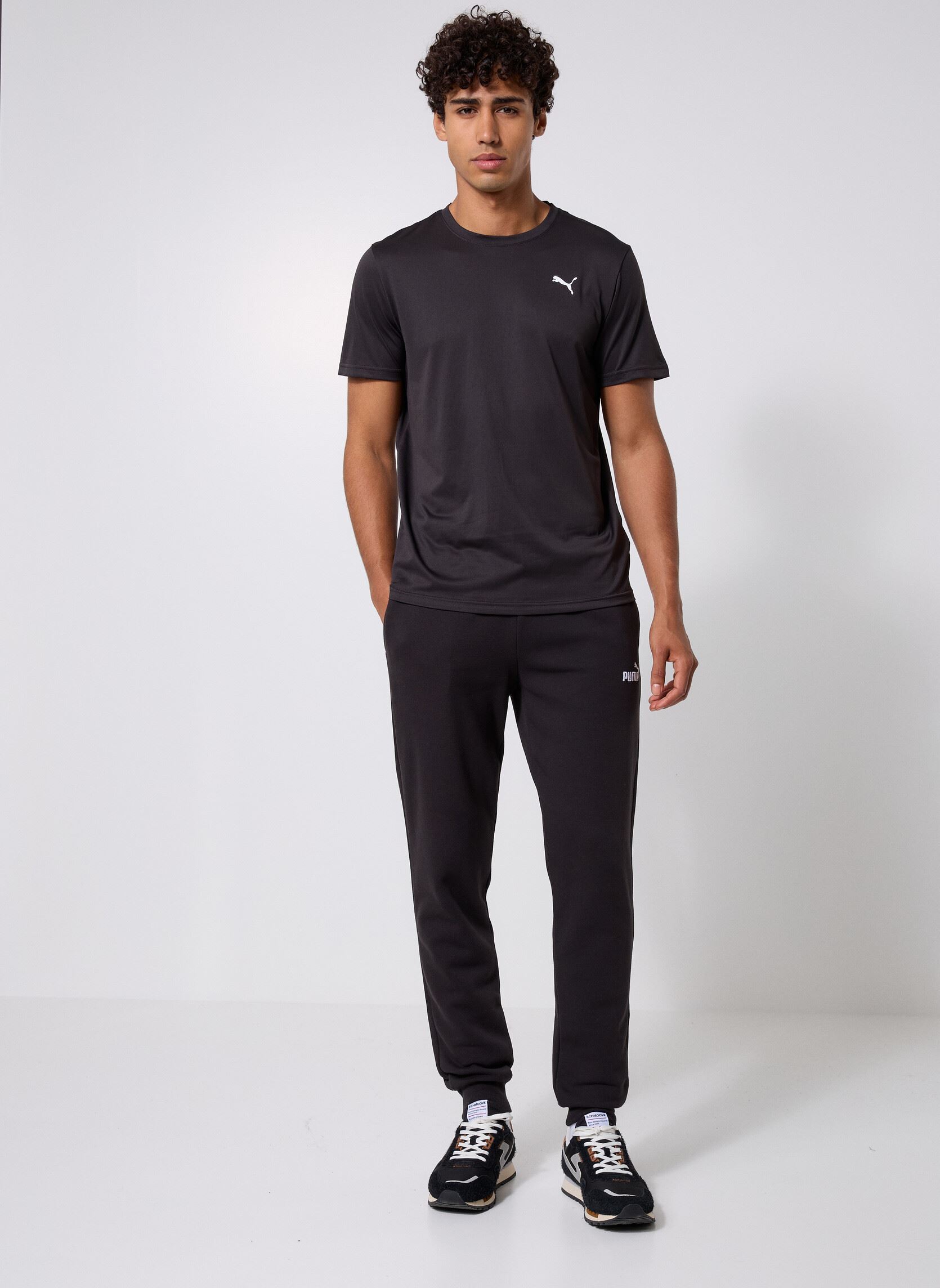 Joggingbroeken Ess No. 1 Logo Sweatpants Fl Cl heren blauw Puma Joggingbroeken Ess No. 1 Logo Sweatpants Fl Cl heren blauw Puma Black