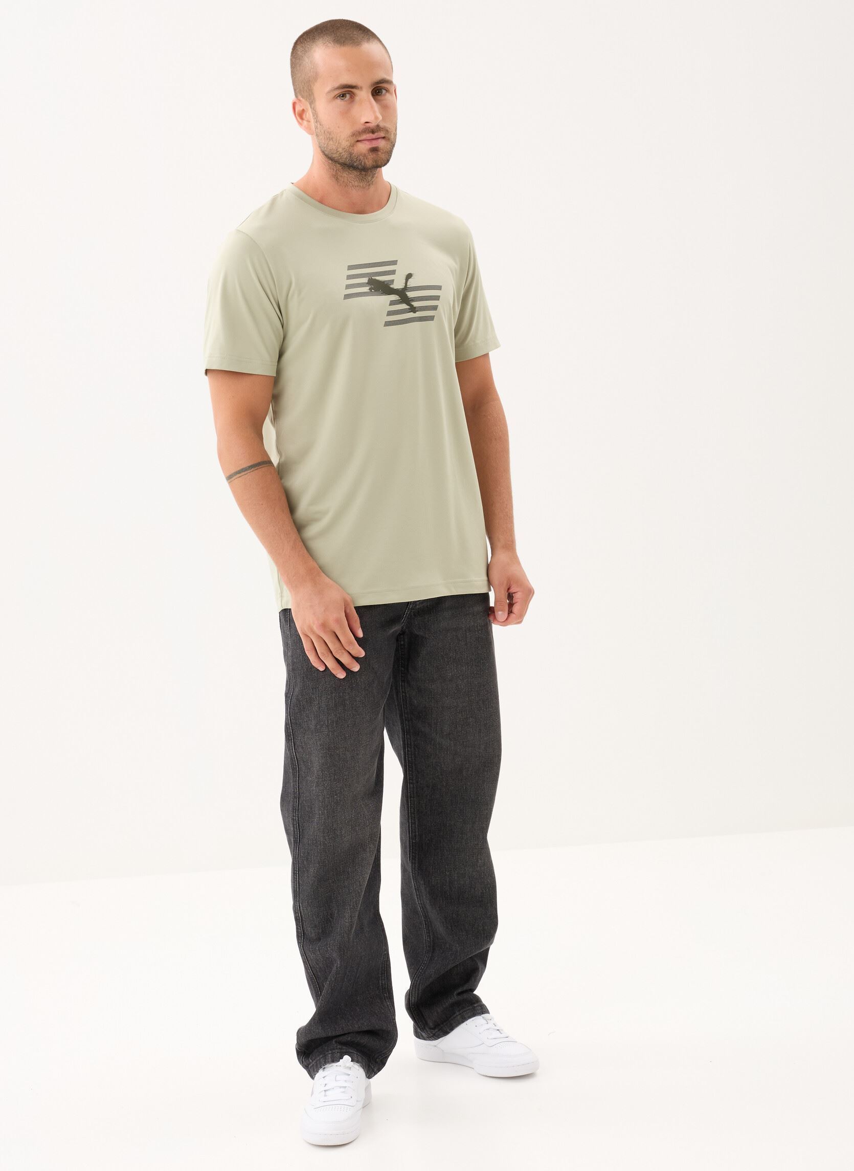 T-shirt a maniche corte M Puma X Hyrox Poly Graphic Tee uomo verde Puma T-shirt a maniche corte M Puma X Hyrox Poly Graphic Tee uomo verde Lux Army