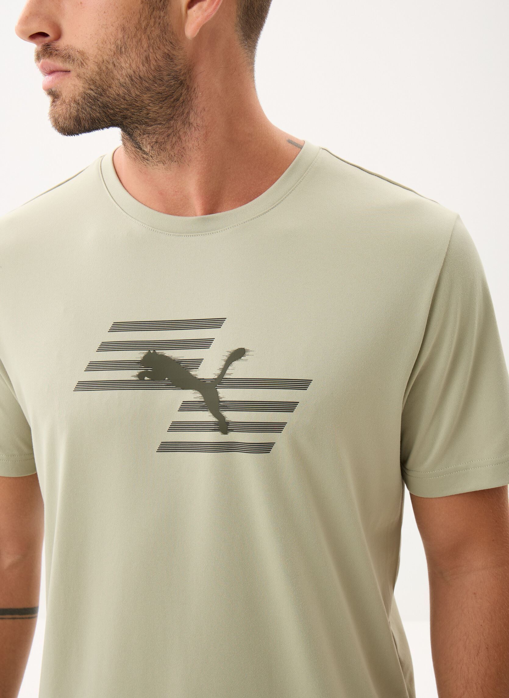 T-shirt a maniche corte M Puma X Hyrox Poly Graphic Tee uomo verde Puma T-shirt a maniche corte M Puma X Hyrox Poly Graphic Tee uomo verde Lux Army