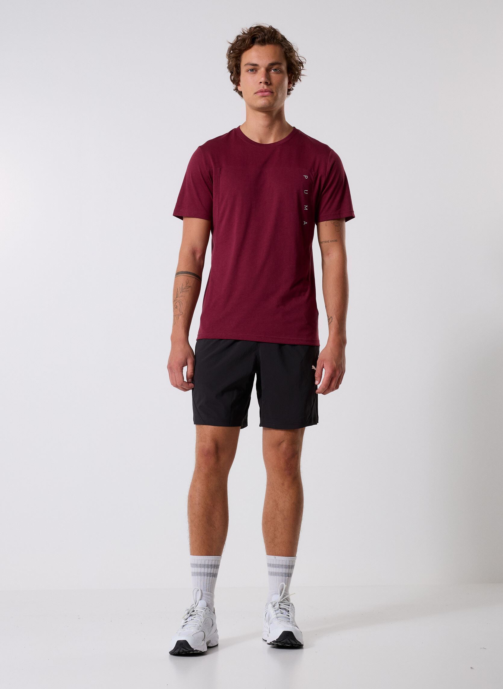 Tee-shirts manches courtes M Tad Tech Triblend Tee homme bordeaux Puma Tee-shirts manches courtes M Tad Tech Triblend Tee homme bordeaux Ruby Shimmer