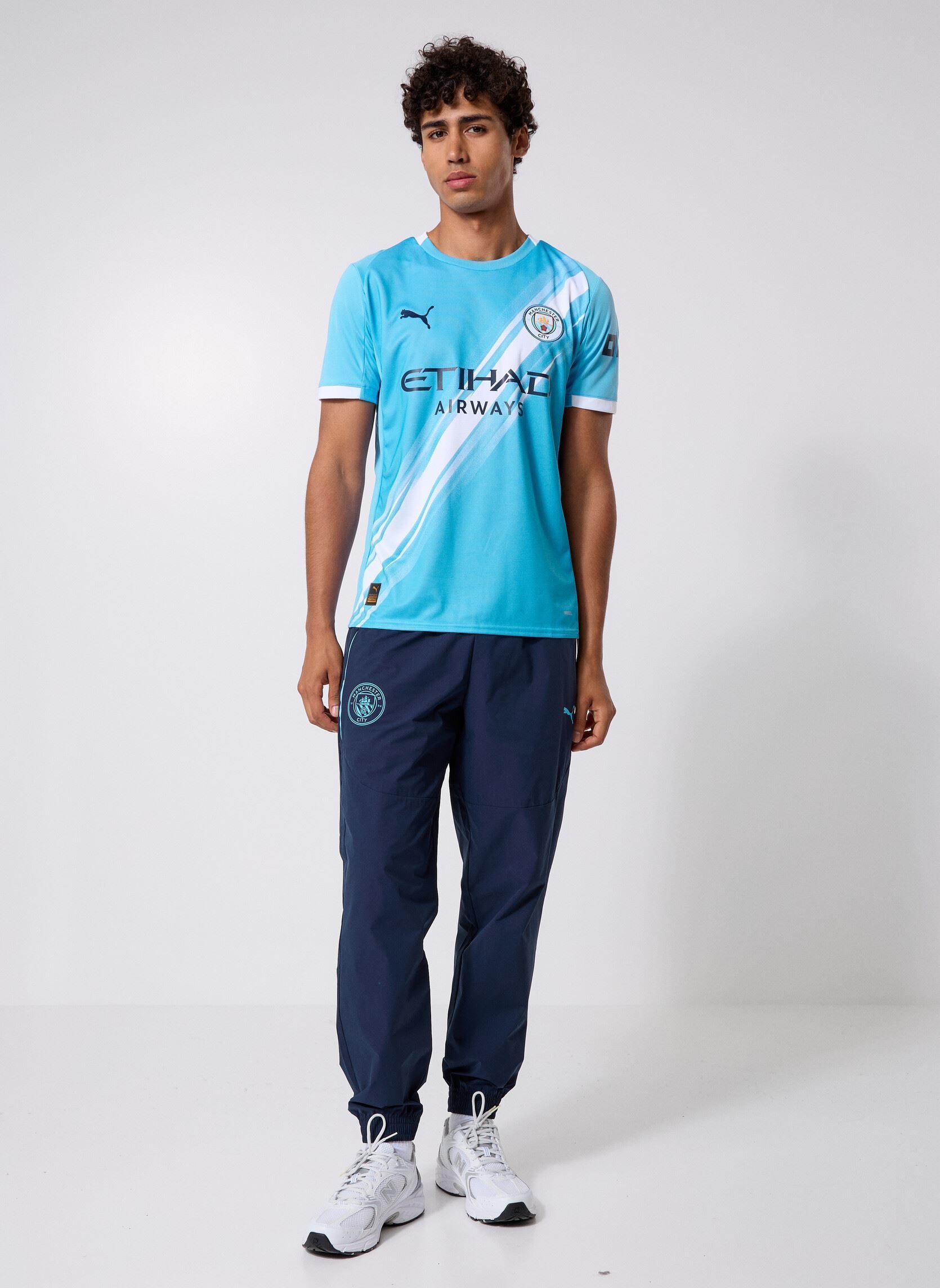Tee-shirts manches courtes Mcfc Home Jersey Replica homme bleu Puma Tee-shirts manches courtes Mcfc Home Jersey Replica homme bleu Team Light Blue
