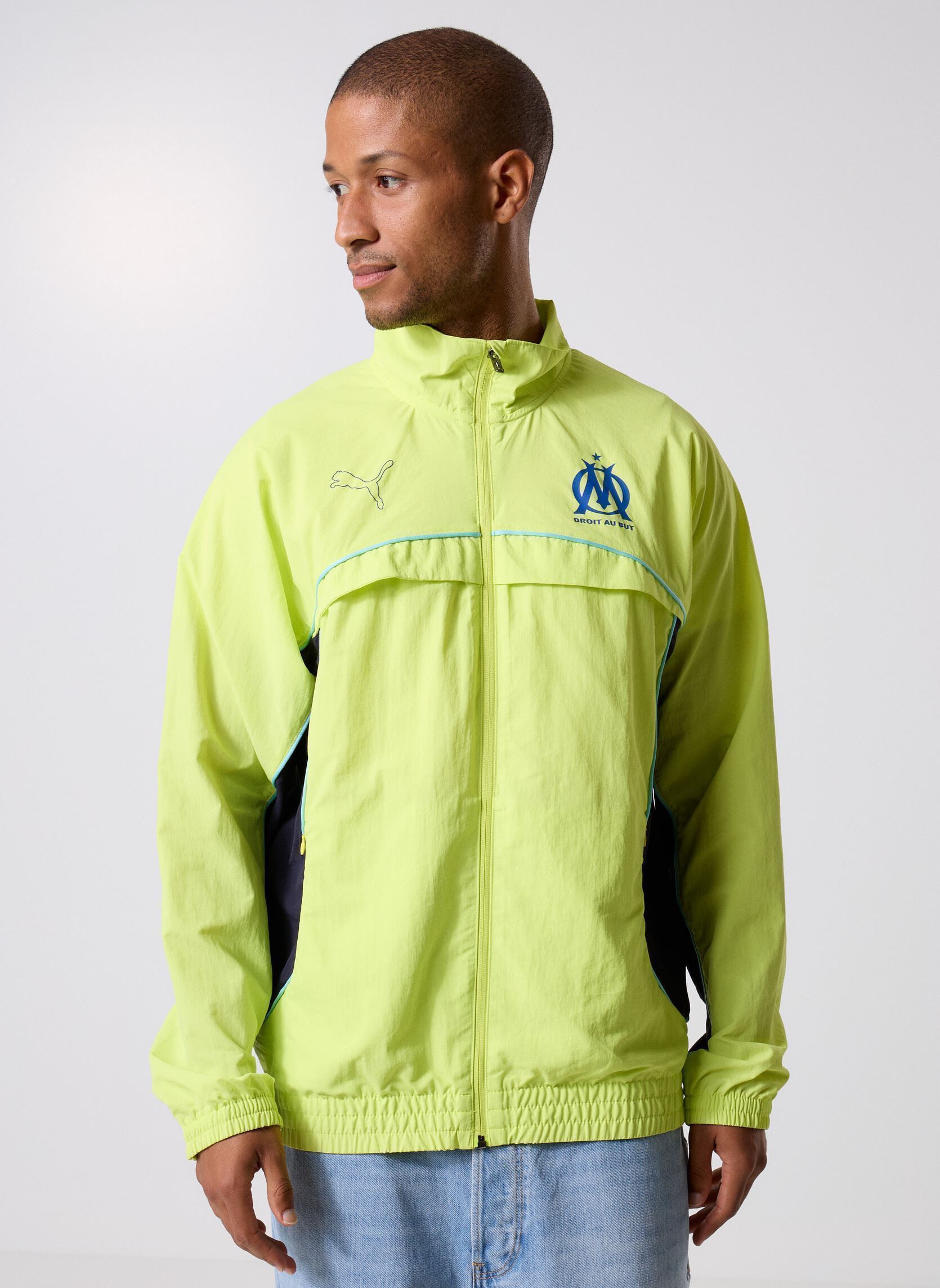 PUMA Olympique de Marseille FtblEssentials Cellerator Jacket Men Vêtements Jaune AlertVivid - vue 2