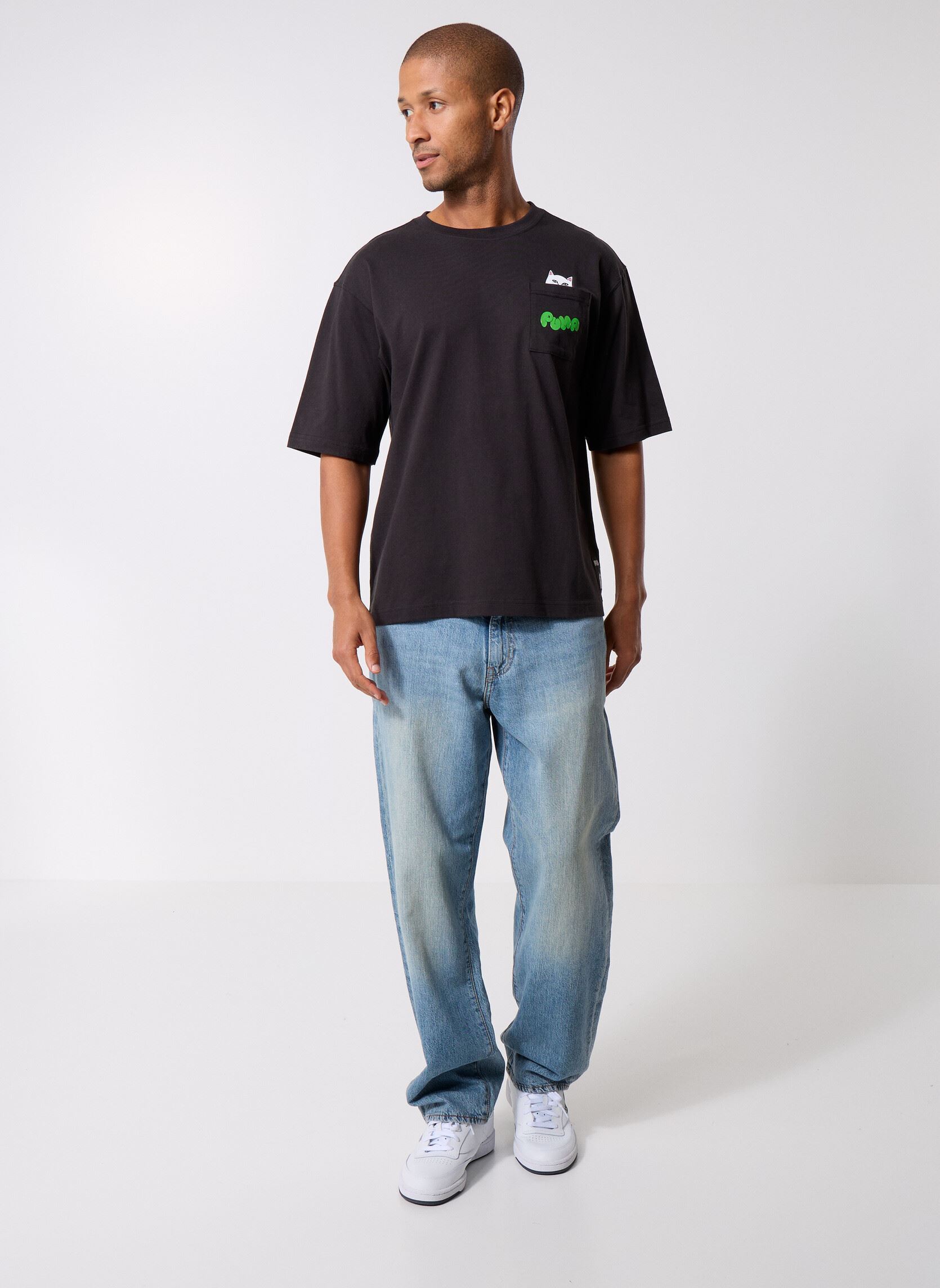 Kurzarm-T-Shirts Puma X Ripndip Relaxed Pocket Tee herren blau Puma Kurzarm-T-Shirts Puma X Ripndip Relaxed Pocket Tee herren blau Puma Black