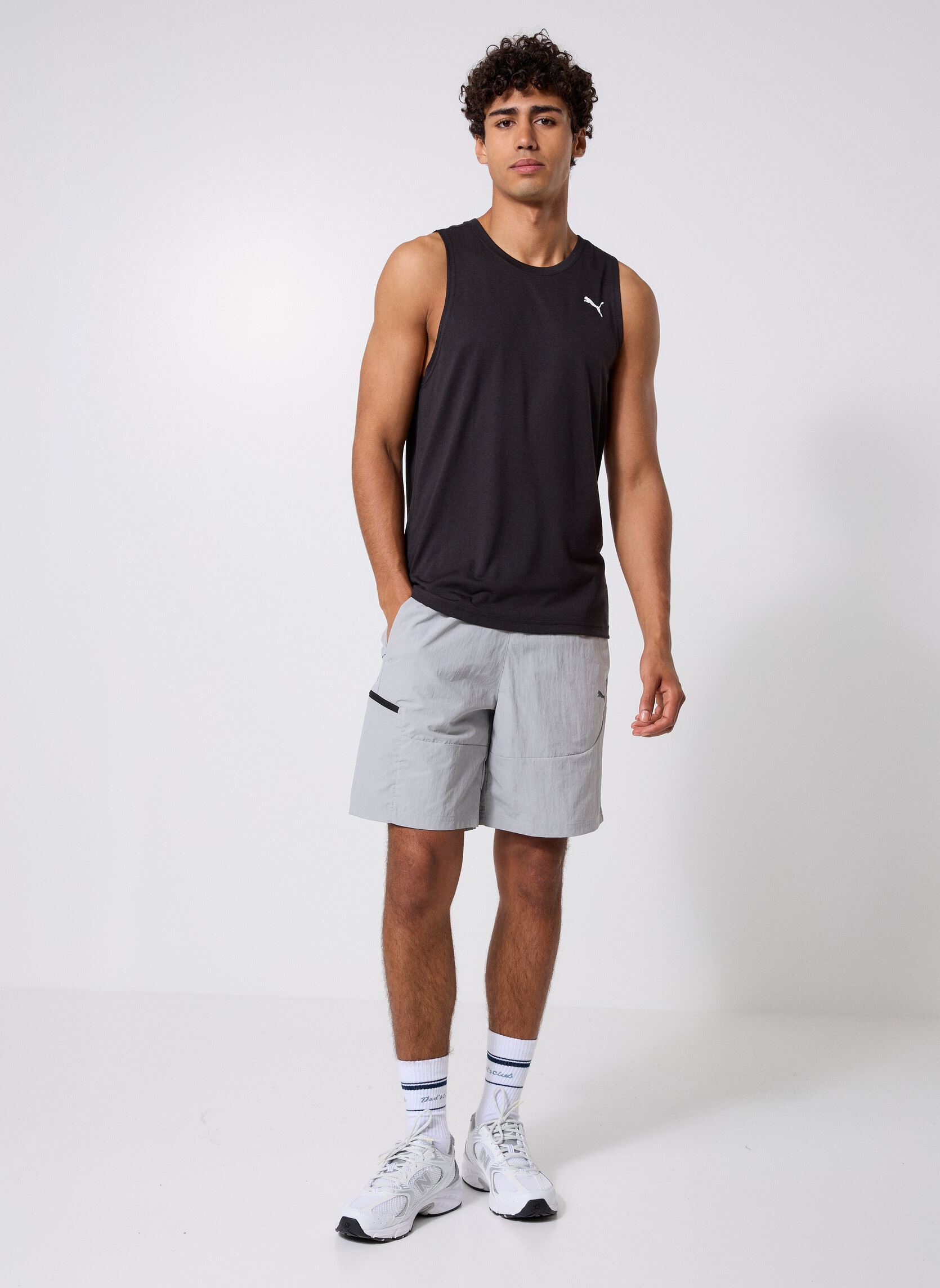 Shorts de sport Pumatech Woven Shorts homme bleu Puma Shorts de sport Pumatech Woven Shorts homme bleu GRAY ECHO