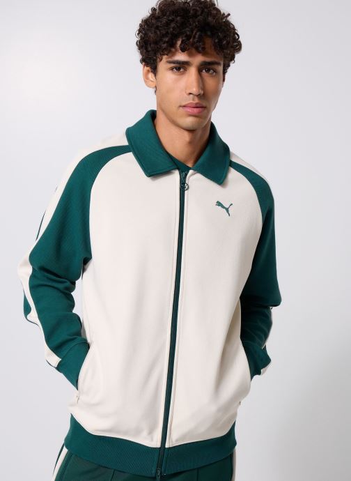 Puma Vestes de survêtement T7 Relaxed Wing Collar Jacquard Track Ja homme bleu