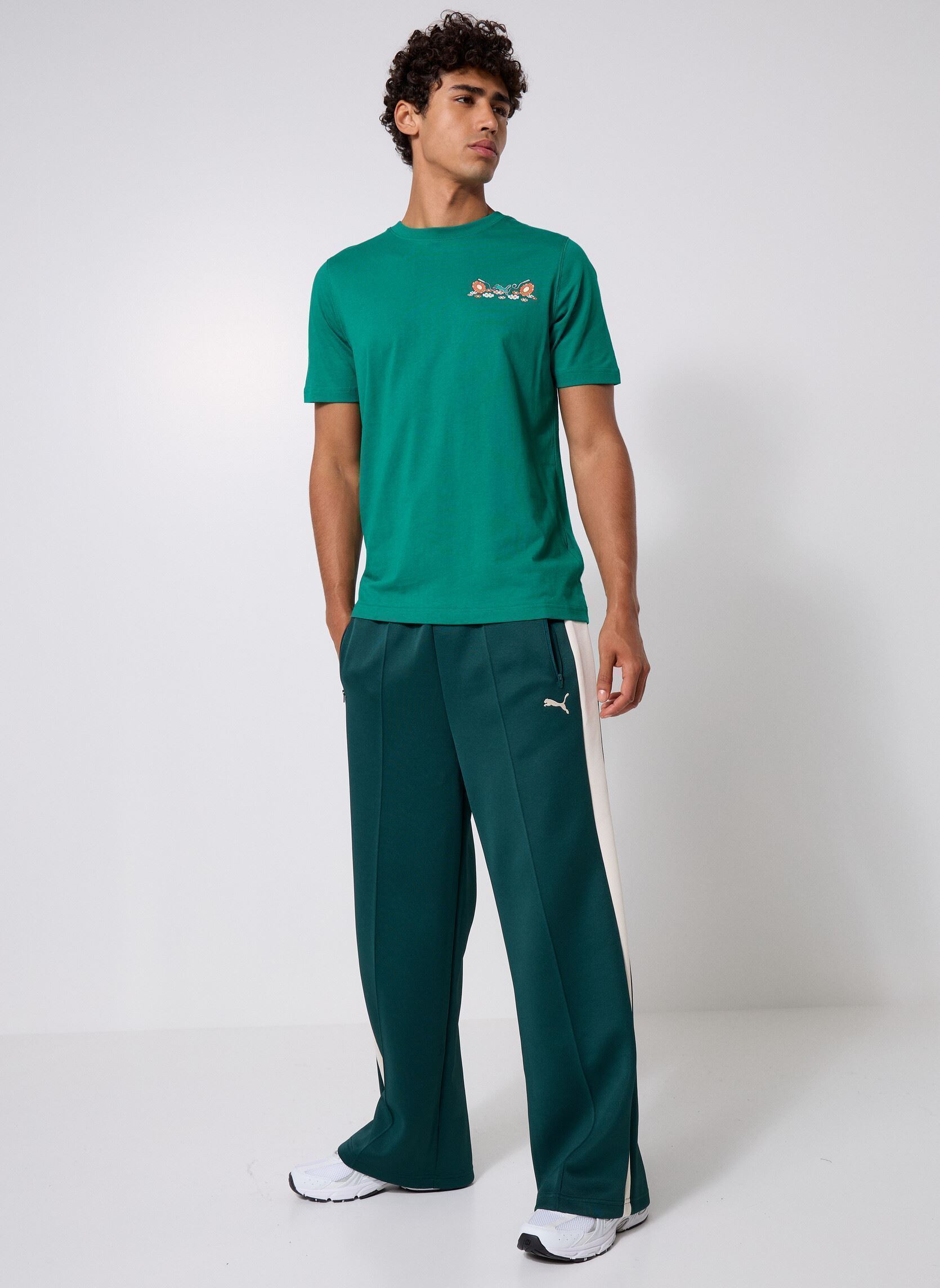 Joggings T7 Wide Track Pants Dk Op homme bleu Puma Joggings T7 Wide Track Pants Dk Op homme bleu Green Terrain-Al