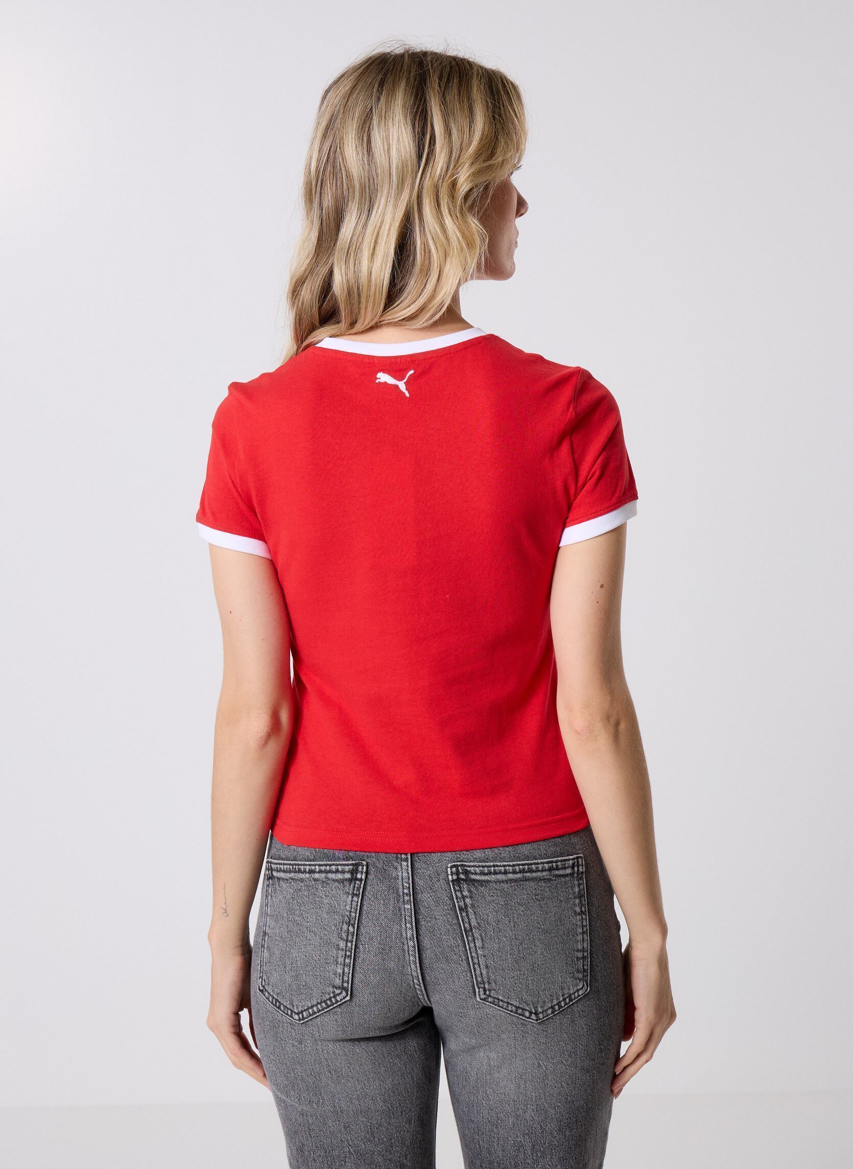 Camisetas de manga corta Future.Puma.Archive Graphic Slim Tee mujer rojo Puma Camisetas de manga corta Future.Puma.Archive Graphic Slim Tee mujer rojo For All Time Red