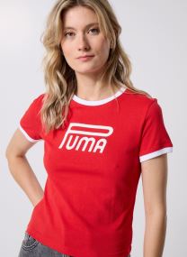 Camisetas de manga corta Future.Puma.Archive Graphic Slim Tee mujer rojo