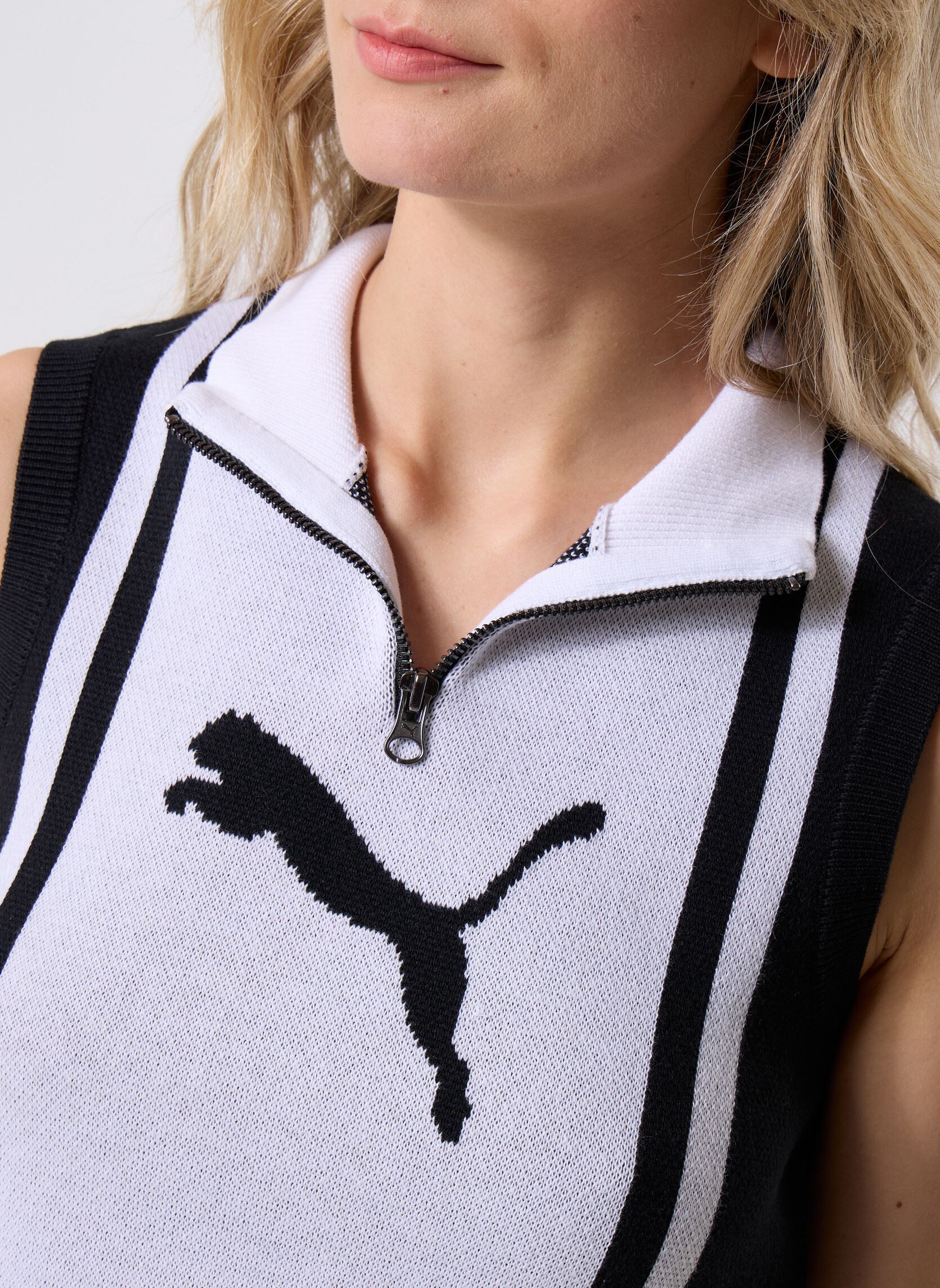 Pulls Future.Puma.Archive Half-Zip Knitted Tan femme noir Puma Pulls Future.Puma.Archive Half-Zip Knitted Tan femme noir Puma Black