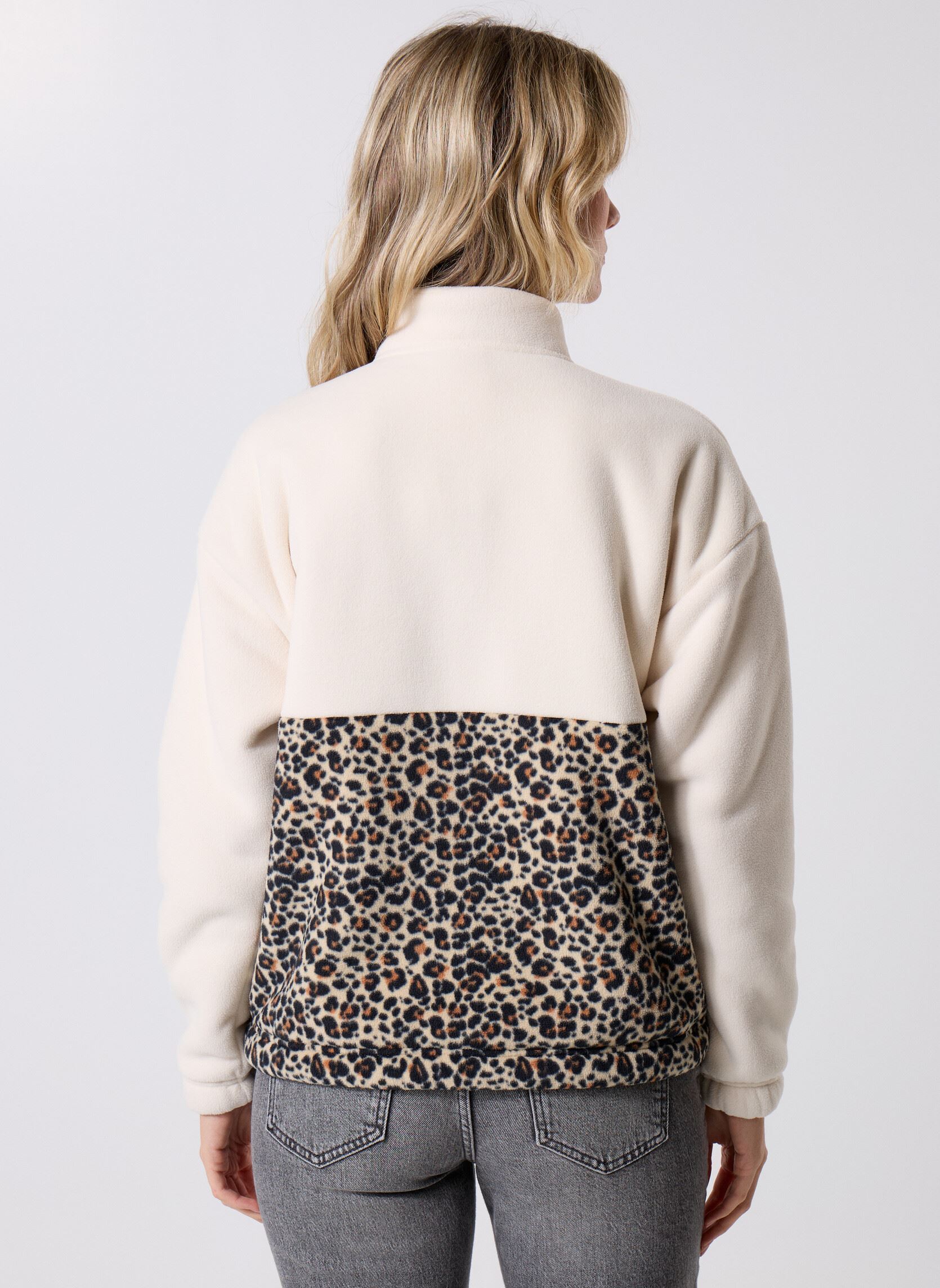 Pulls polaire Ess Graphic Animal Relaxed Half-Zip Crew femme blanc Puma Pulls polaire Ess Graphic Animal Relaxed Half-Zip Crew femme blanc Alpine Snow