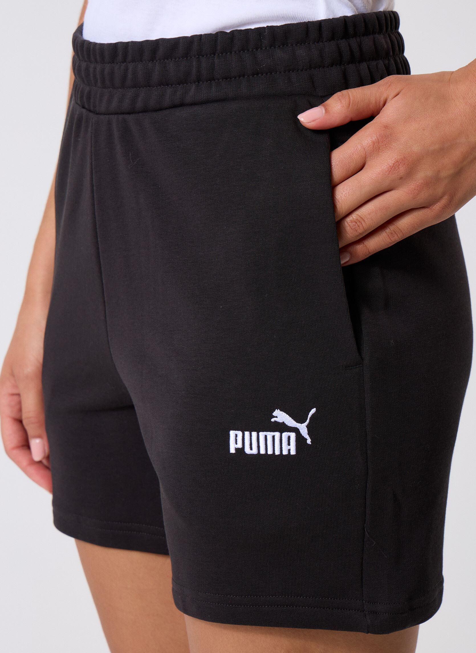 Shorts Ess Small No. 1 Logo 5'' High-Waist Shor femme noir Puma Shorts Ess Small No. 1 Logo 5'' High-Waist Shor femme noir Puma Black