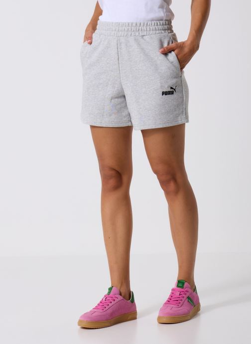 Puma Shorts Ess Small No. 1 Logo 5'' High-Waist Shor dames grijs