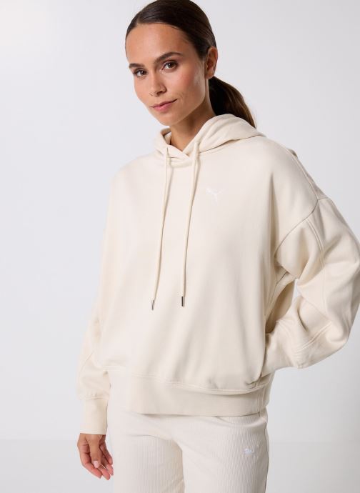 Puma Kapuzenpullover Her Oversized Hoodie Fl damen weiß