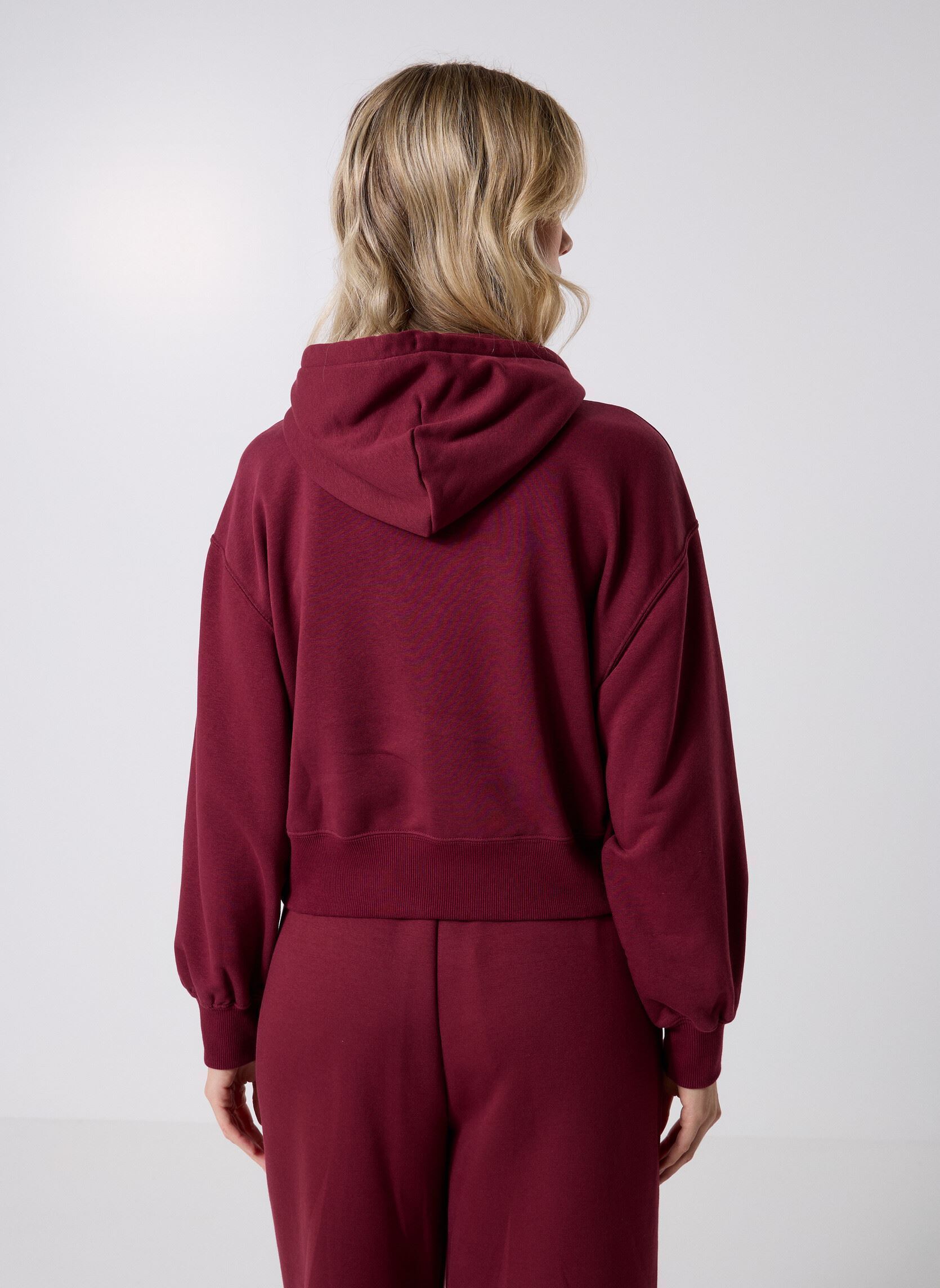 Sweats zippés Wardrobe Ess Relaxed Cropped Hoodie Tr femme bordeaux Puma Sweats zippés Wardrobe Ess Relaxed Cropped Hoodie Tr femme bordeaux Ruby Shimmer