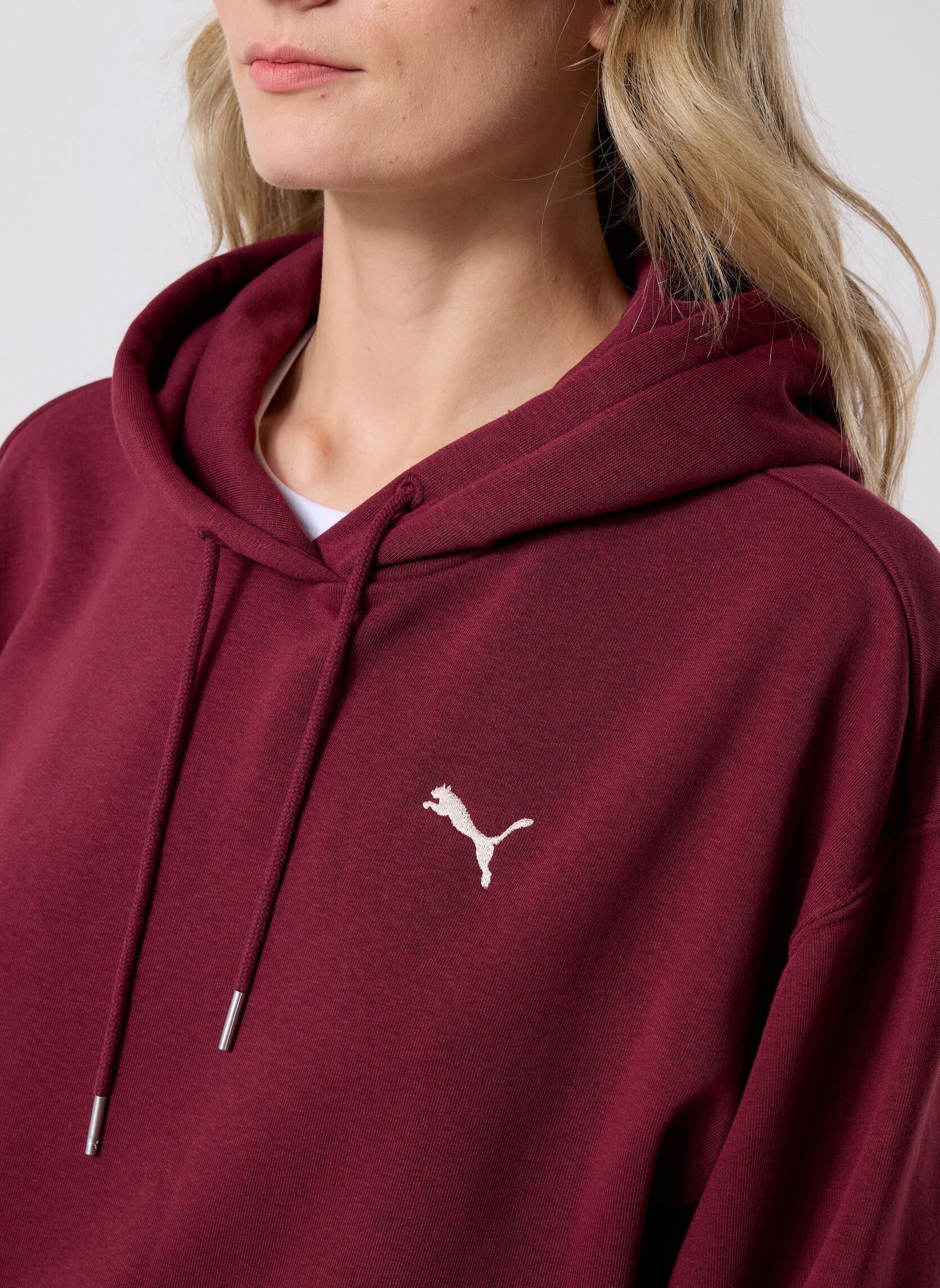 Sweats zippés Wardrobe Ess Relaxed Cropped Hoodie Tr femme bordeaux Puma Sweats zippés Wardrobe Ess Relaxed Cropped Hoodie Tr femme bordeaux Ruby Shimmer