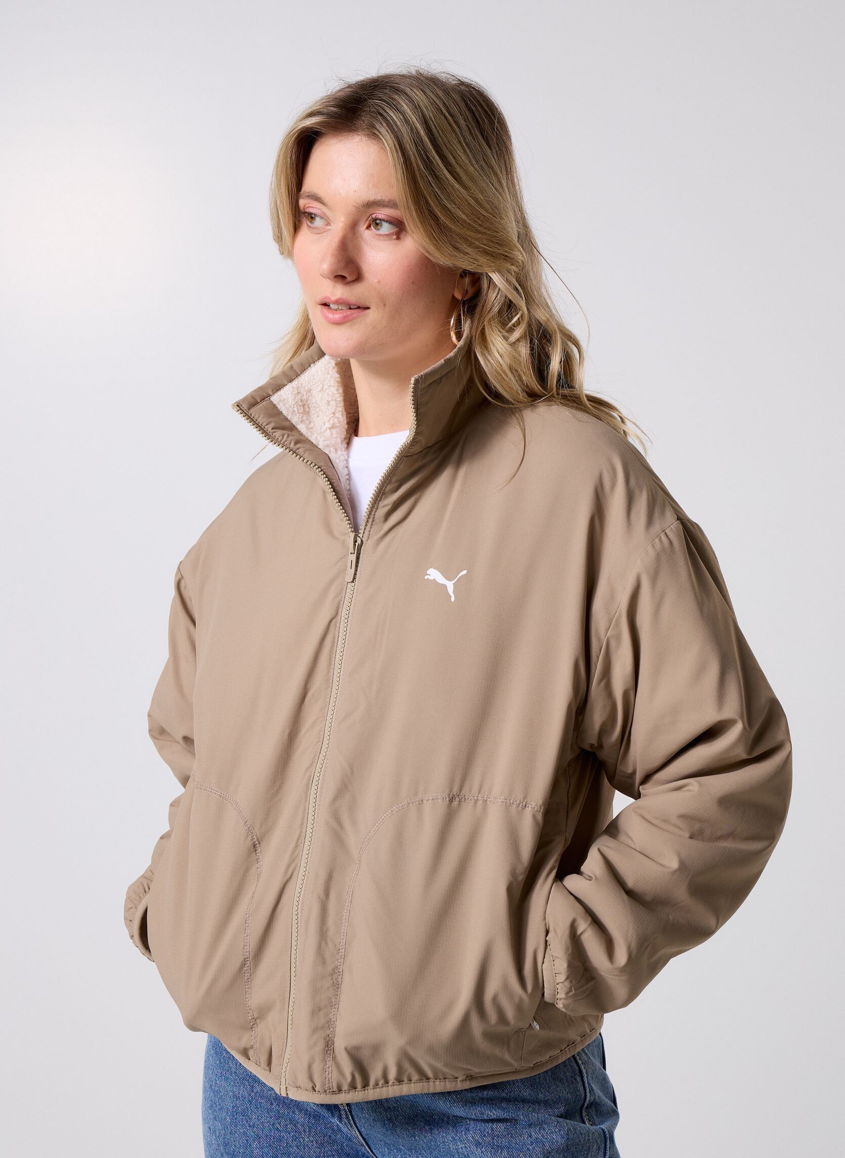 Gilet hybride réversible en sherpa Femme - vue 3