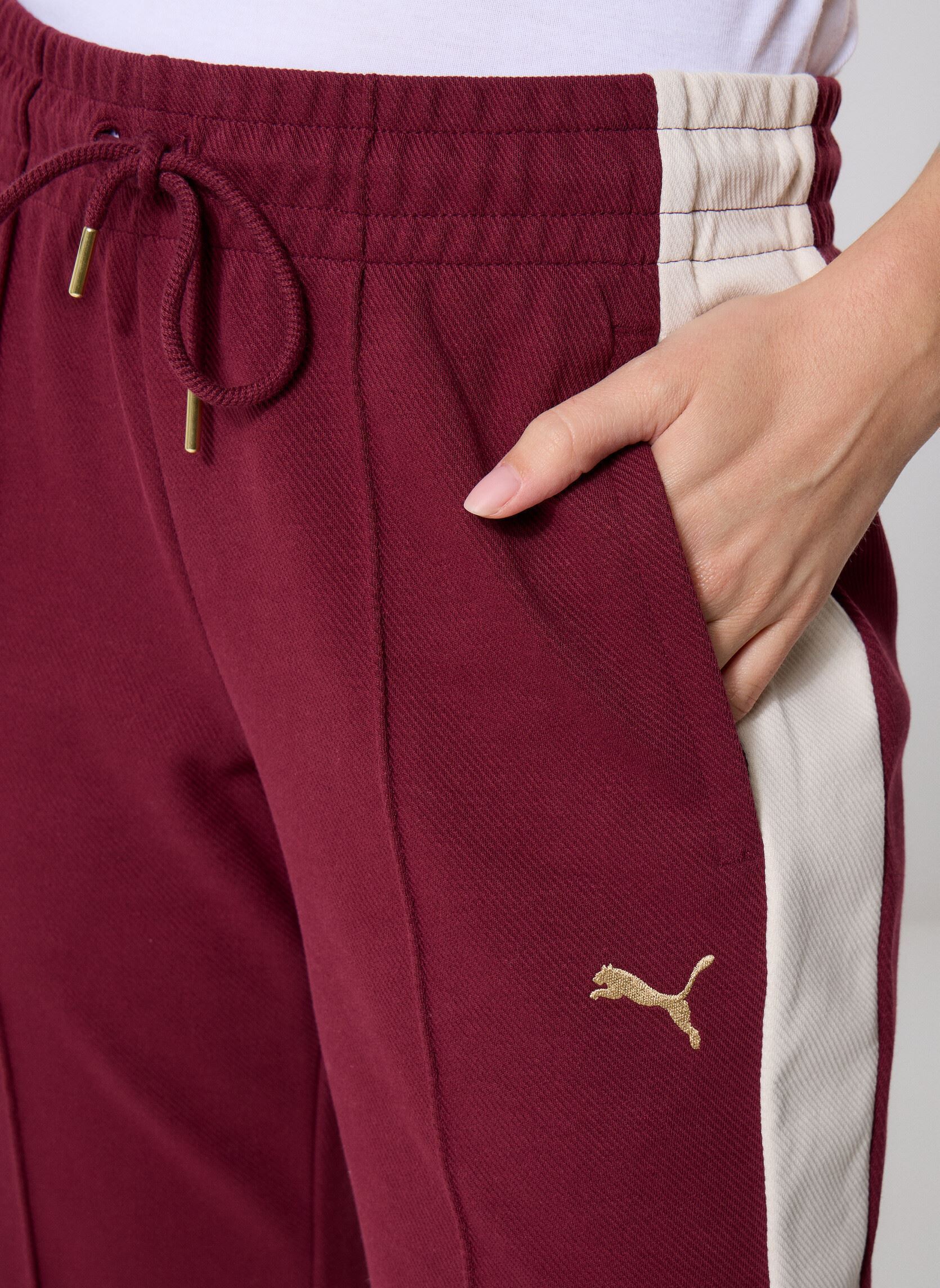 Trainingsbroeken T7 Flared Pants dames bordeaux Puma Trainingsbroeken T7 Flared Pants dames bordeaux Ruby Shimmer