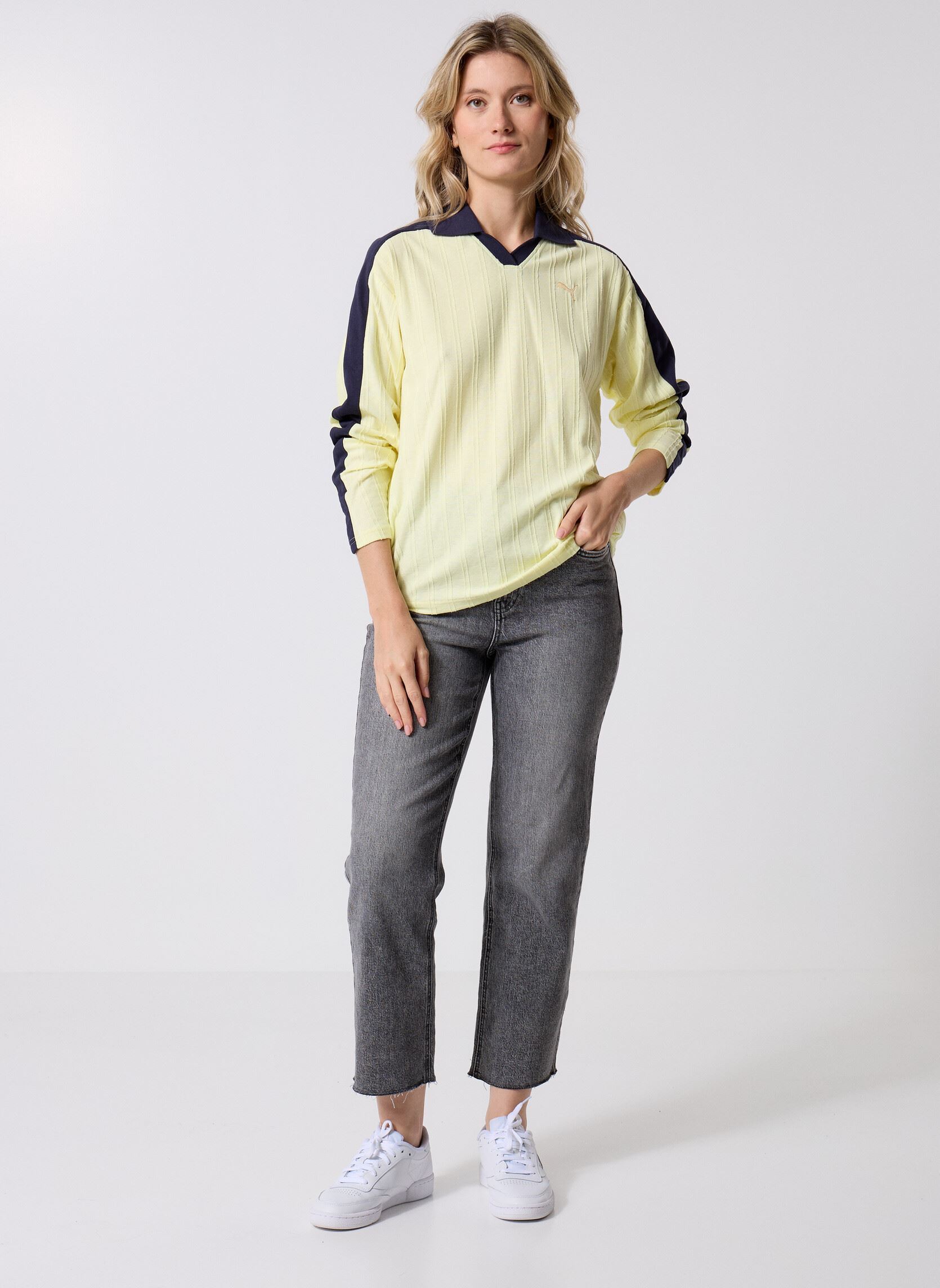 Langarm-T-Shirts T7 Relaxed Long Sleeve Polo damen gelb Puma Langarm-T-Shirts T7 Relaxed Long Sleeve Polo damen gelb Gold Moon