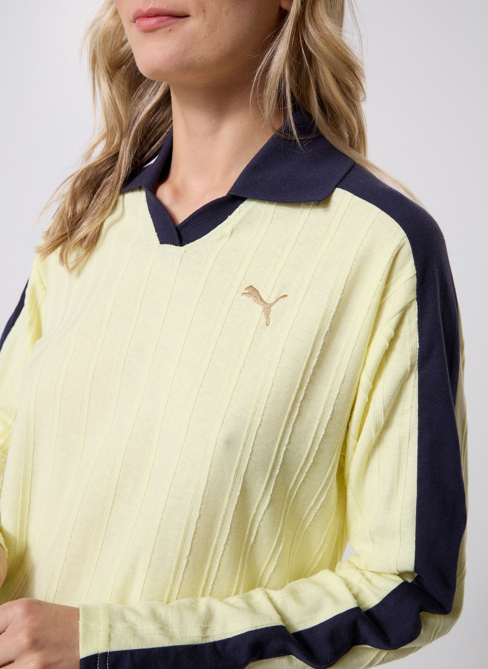 Langarm-T-Shirts T7 Relaxed Long Sleeve Polo damen gelb Puma Langarm-T-Shirts T7 Relaxed Long Sleeve Polo damen gelb Gold Moon