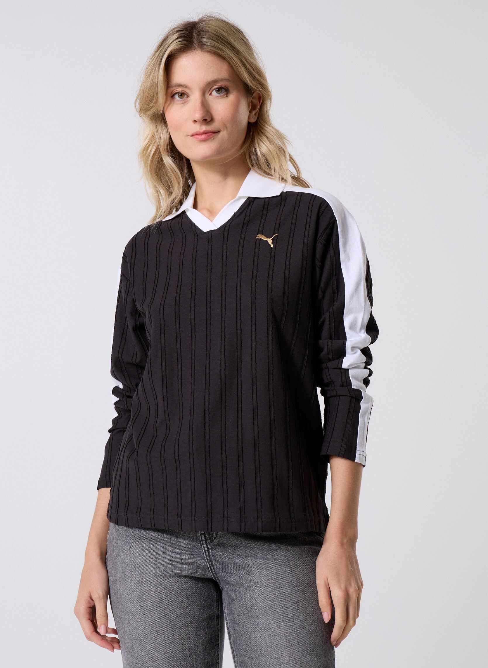 Polo décontracté à manches longues T7 Femme - vue 3