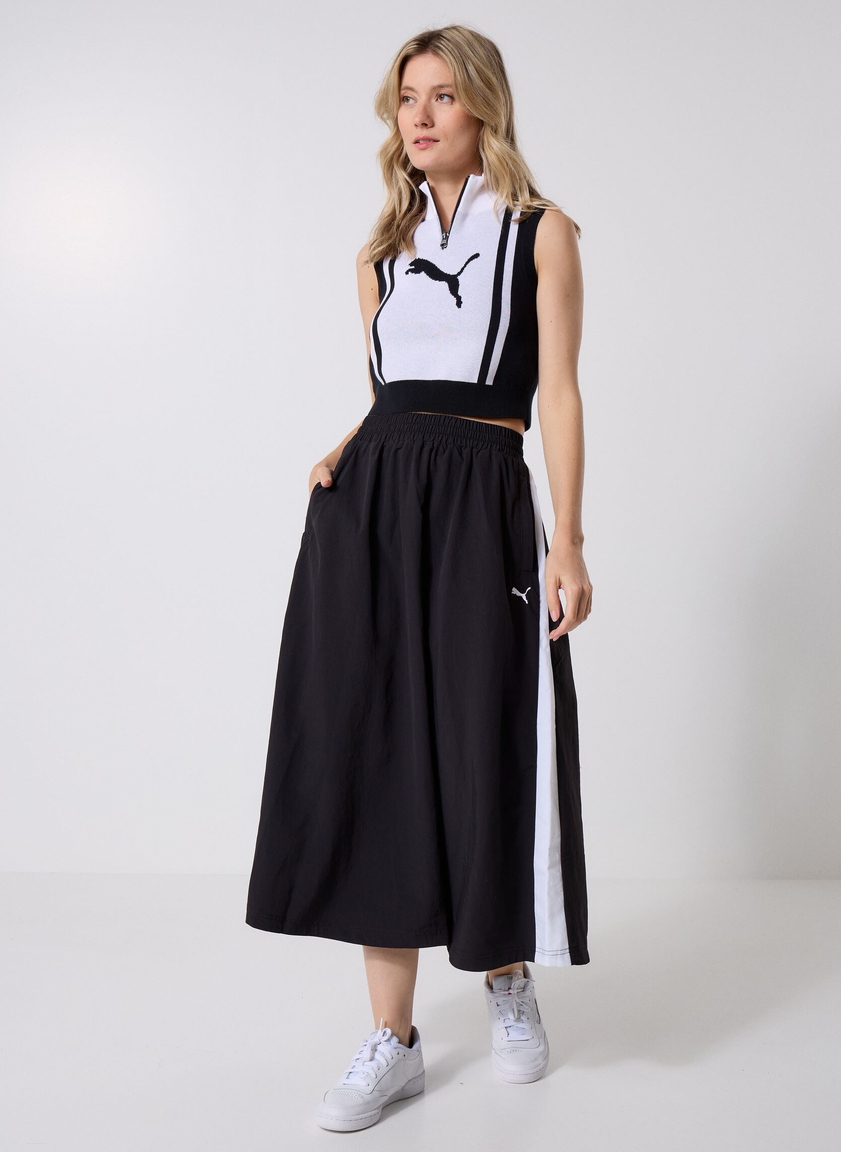 Jupes longues T7 Woven Midi Skirt femme noir Puma Jupes longues T7 Woven Midi Skirt femme noir Puma Black