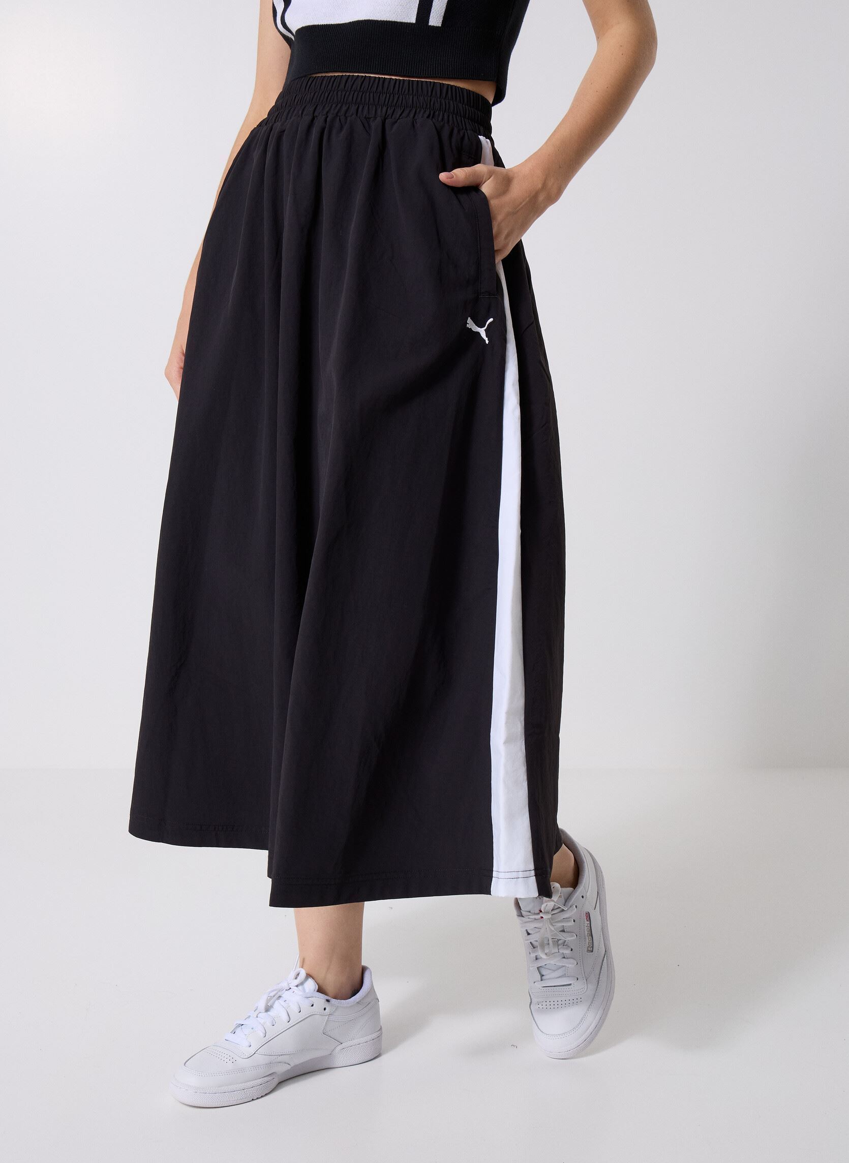 Jupe midi tissée T7 Femme - vue 3