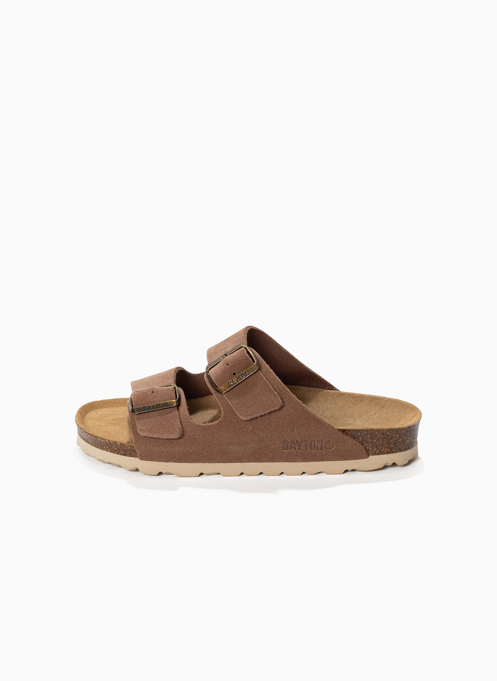 Mules en cuir suédé ATLAS femme beige Bayton Mules en cuir suédé ATLAS femme beige Beige