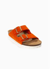 Mules en cuir suédé ATLAS femme beige