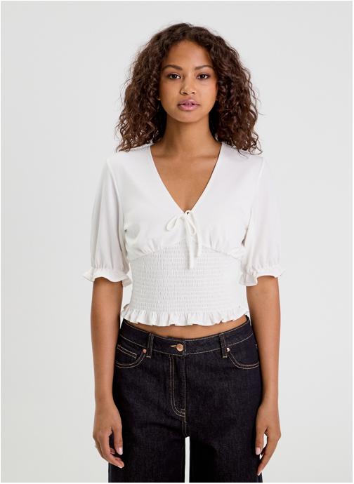 Cache Cache Tops KBLOUDIAN femme blanc