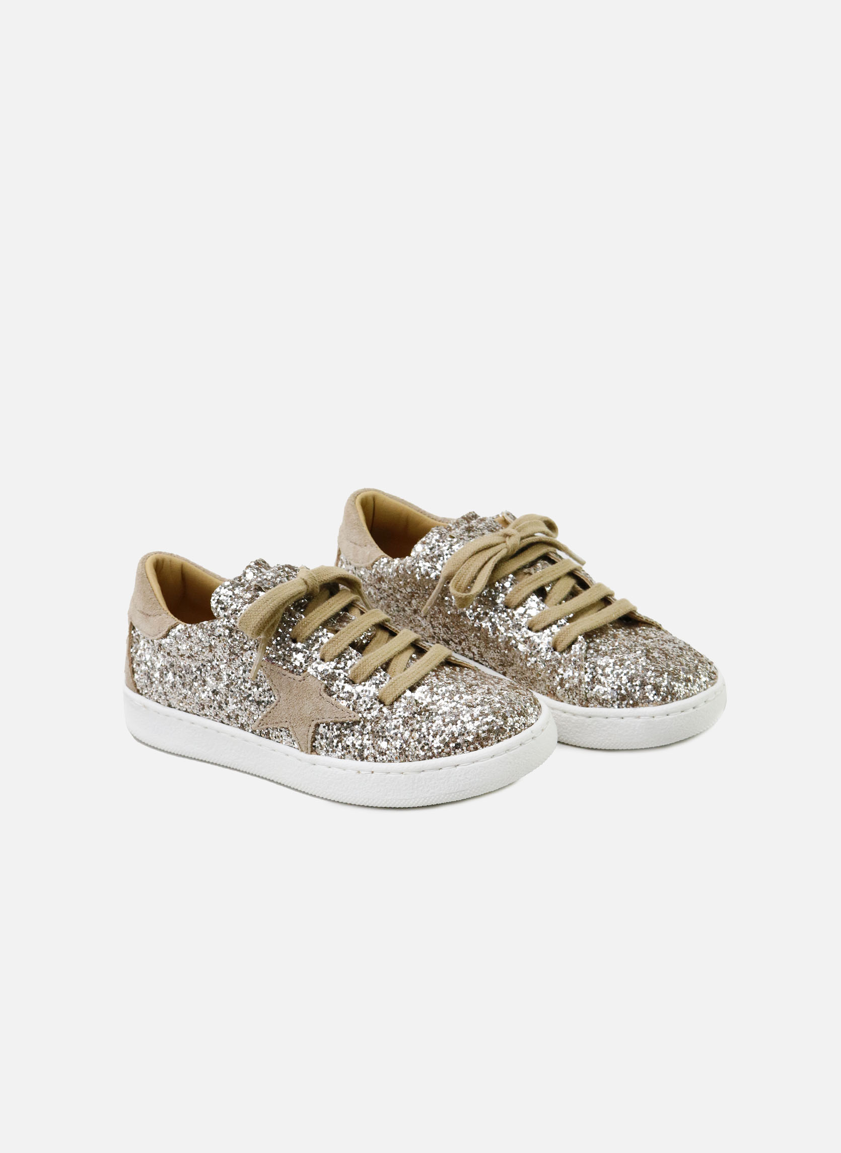 Baskets basses Baskets cuir 35035AL-GLITTER-SKIN Beige femme beige Eli 1957 Baskets basses Baskets cuir 35035AL-GLITTER-SKIN Beige femme beige Beige