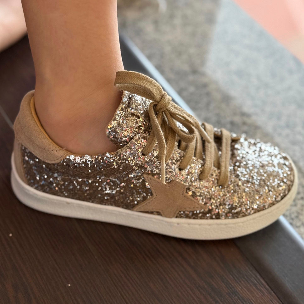 Baskets basses Baskets cuir 35035AL-GLITTER-SKIN Beige femme beige Eli 1957 Baskets basses Baskets cuir 35035AL-GLITTER-SKIN Beige femme beige Beige
