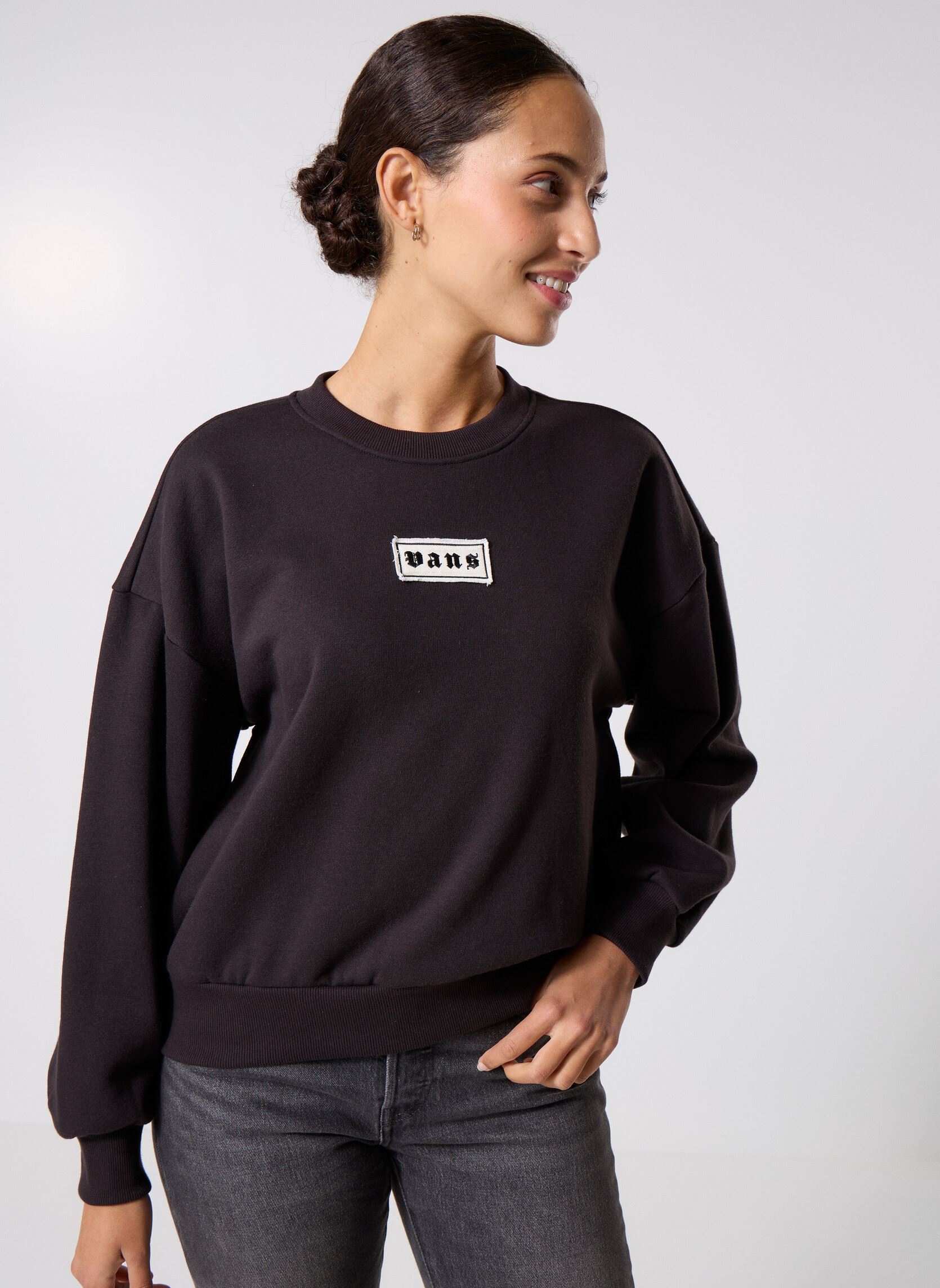 Sweat shirt Vans W UPWORN RETRO CREW EU - vue 2