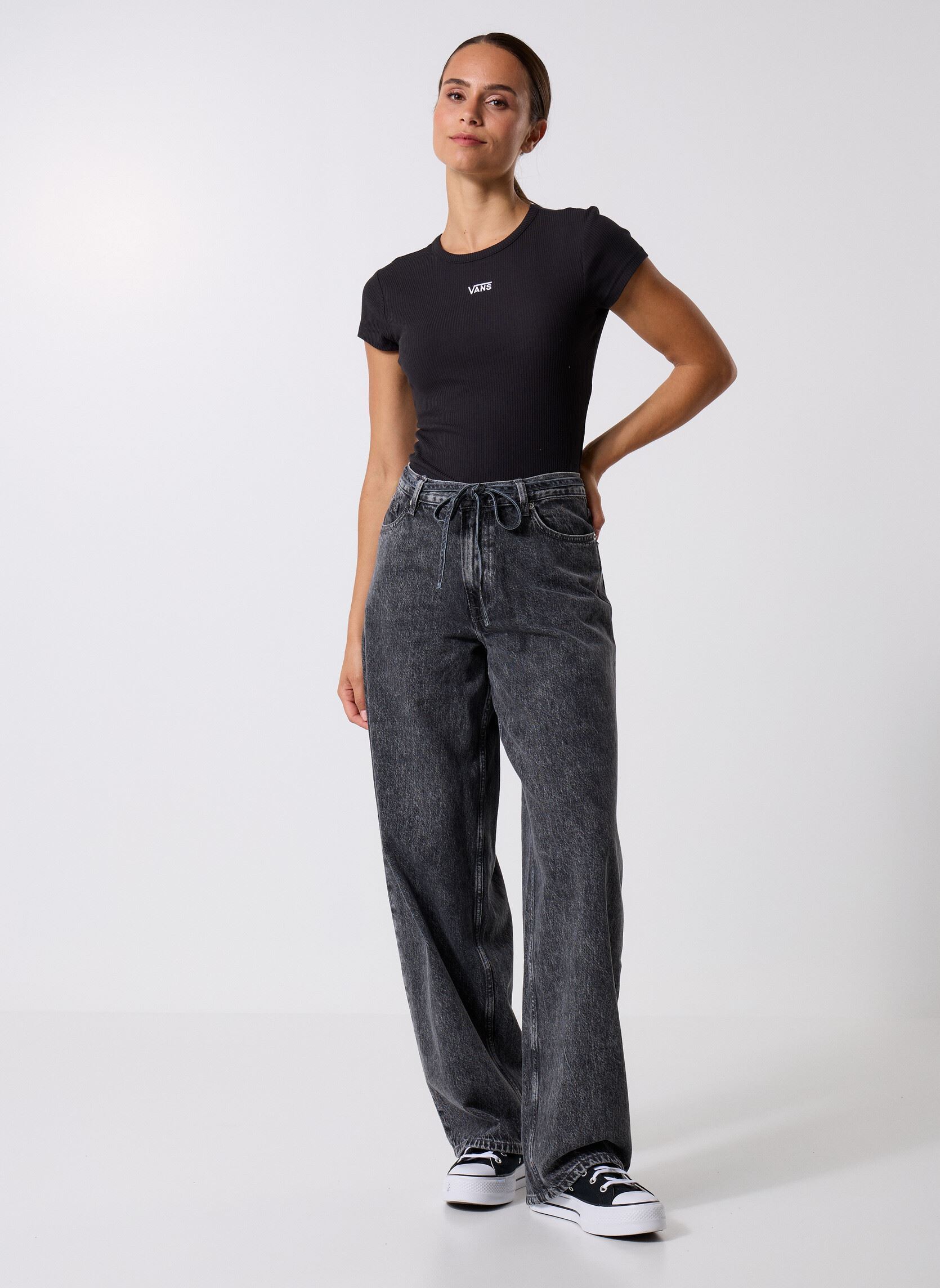 Tee-shirts manches courtes Cameron Tee femme noir Vans Tee-shirts manches courtes Cameron Tee femme noir BLACK