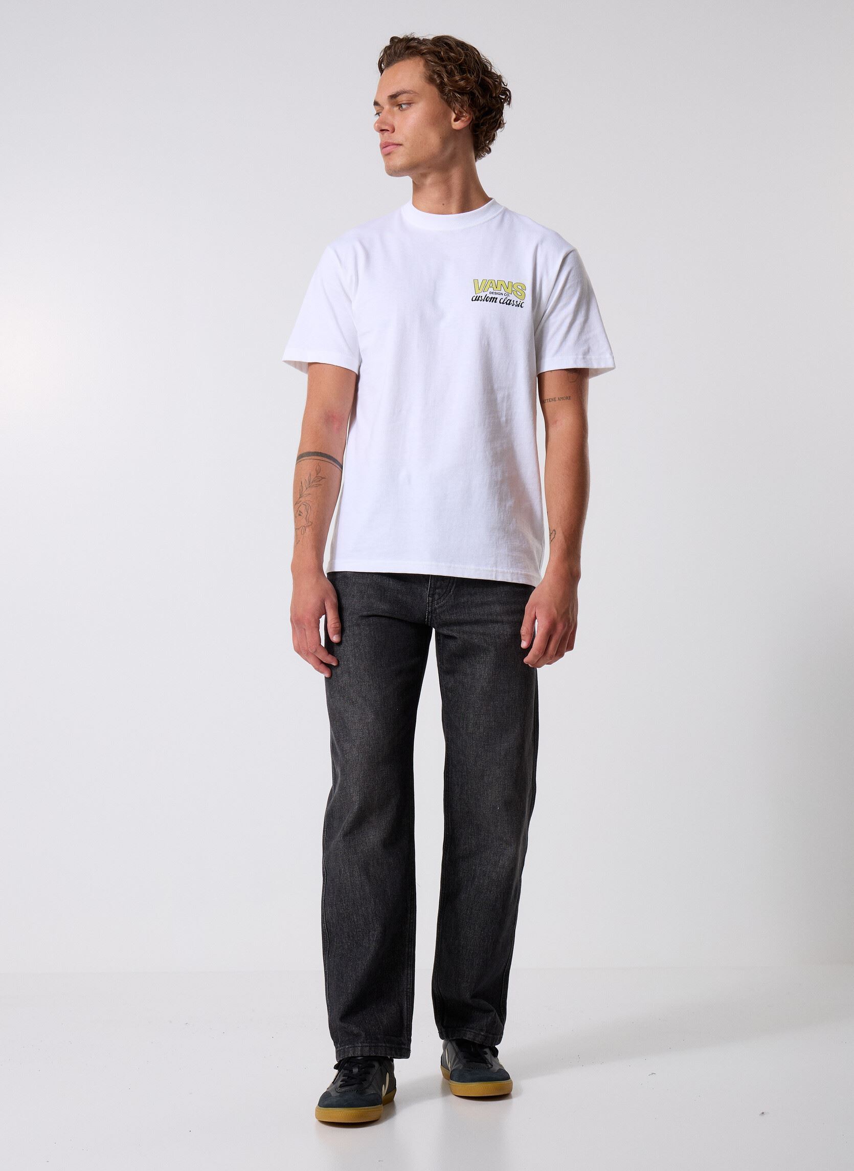 Tee-shirts manches courtes Shop Front SS White/Sunny Yellow VN000M6 homme blanc Vans Tee-shirts manches courtes Shop Front SS White/Sunny Yellow VN000M6 homme blanc WHITE/SUNNY YELLOW
