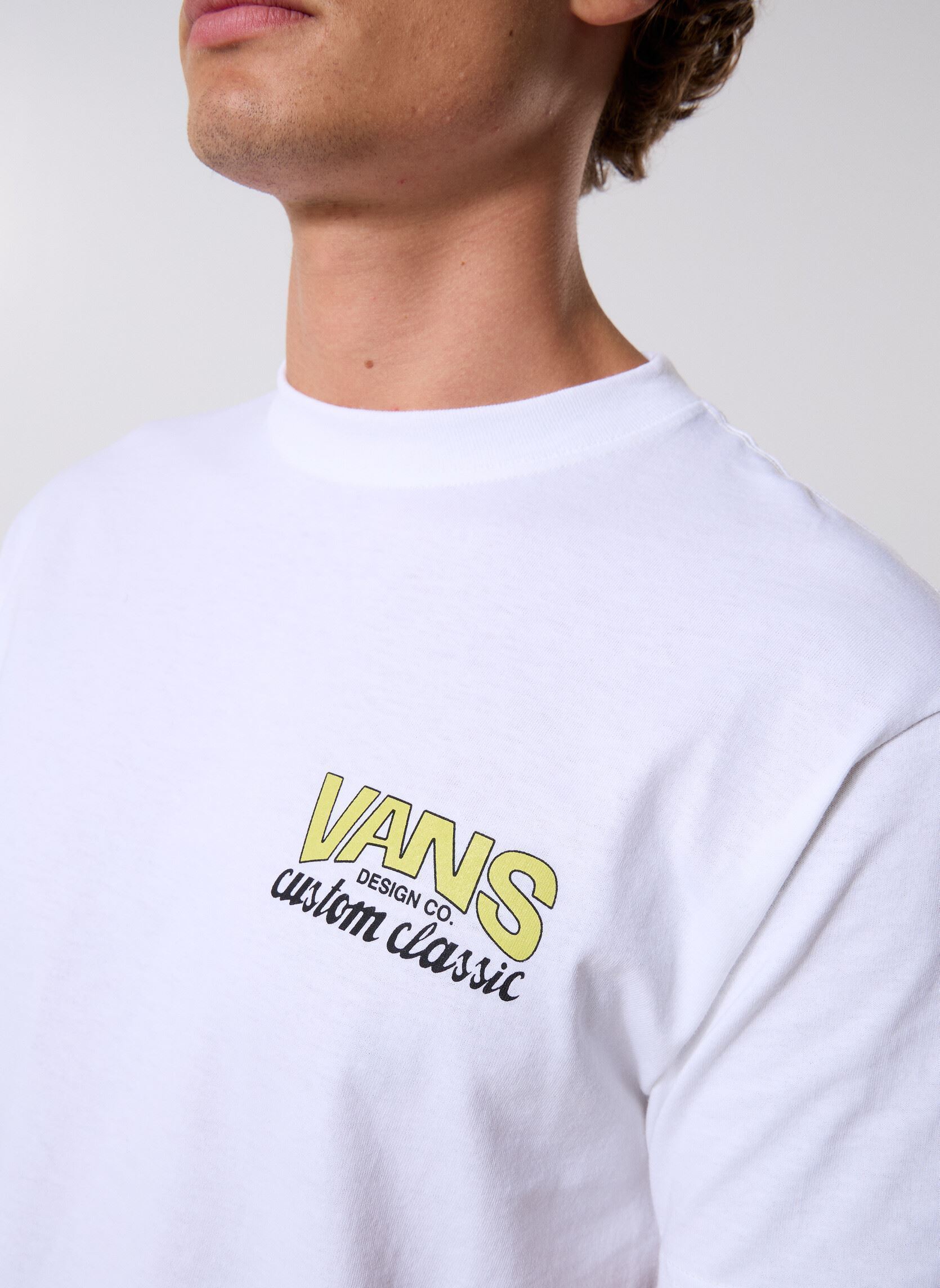 Tee-shirts manches courtes Shop Front SS White/Sunny Yellow VN000M6 homme blanc Vans Tee-shirts manches courtes Shop Front SS White/Sunny Yellow VN000M6 homme blanc WHITE/SUNNY YELLOW
