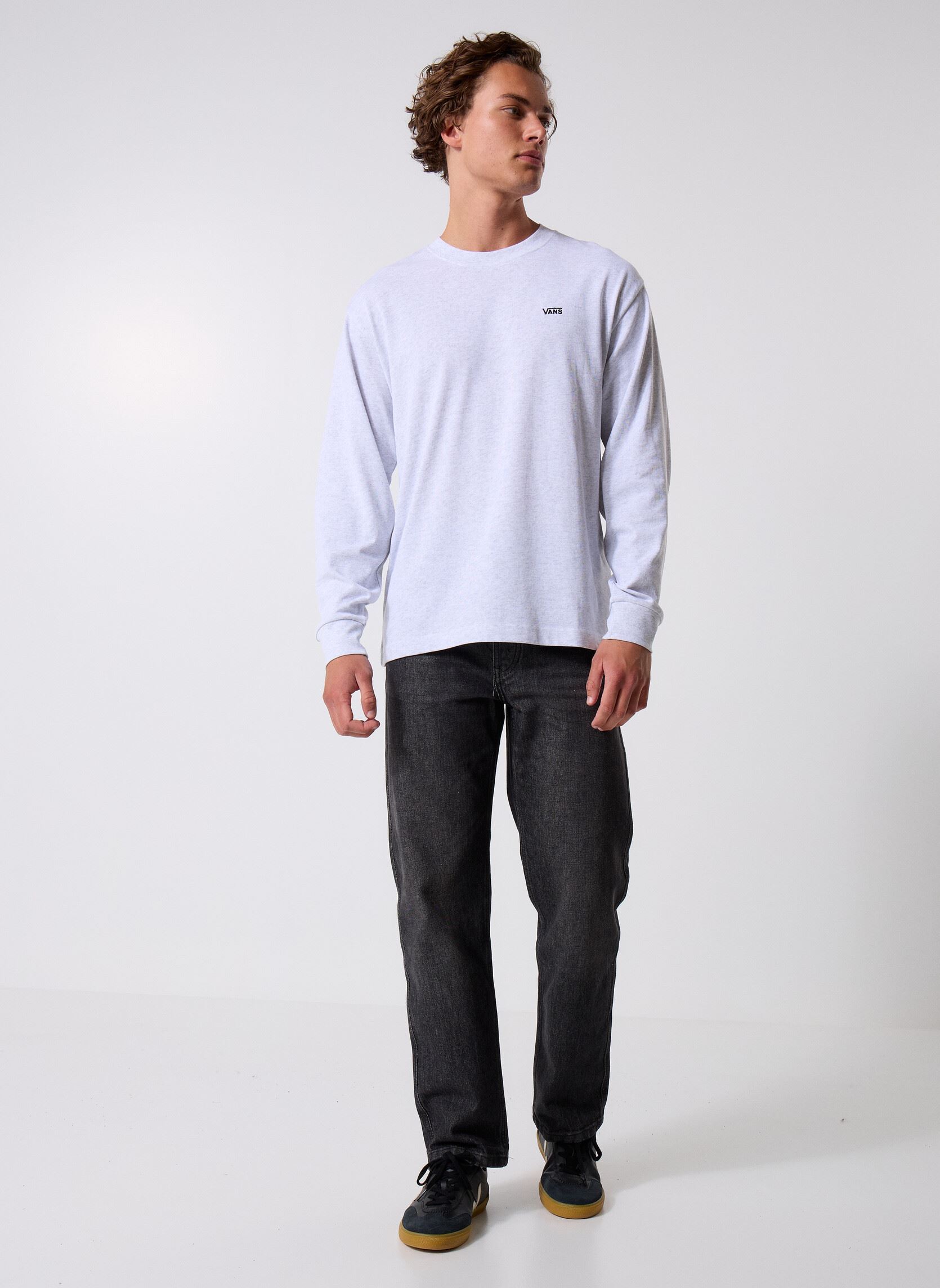 Sweats LEFT CHEST II LOOSE LS Light Grey Heathe homme gris Vans Sweats LEFT CHEST II LOOSE LS Light Grey Heathe homme gris LIGHT GREY HEATHER