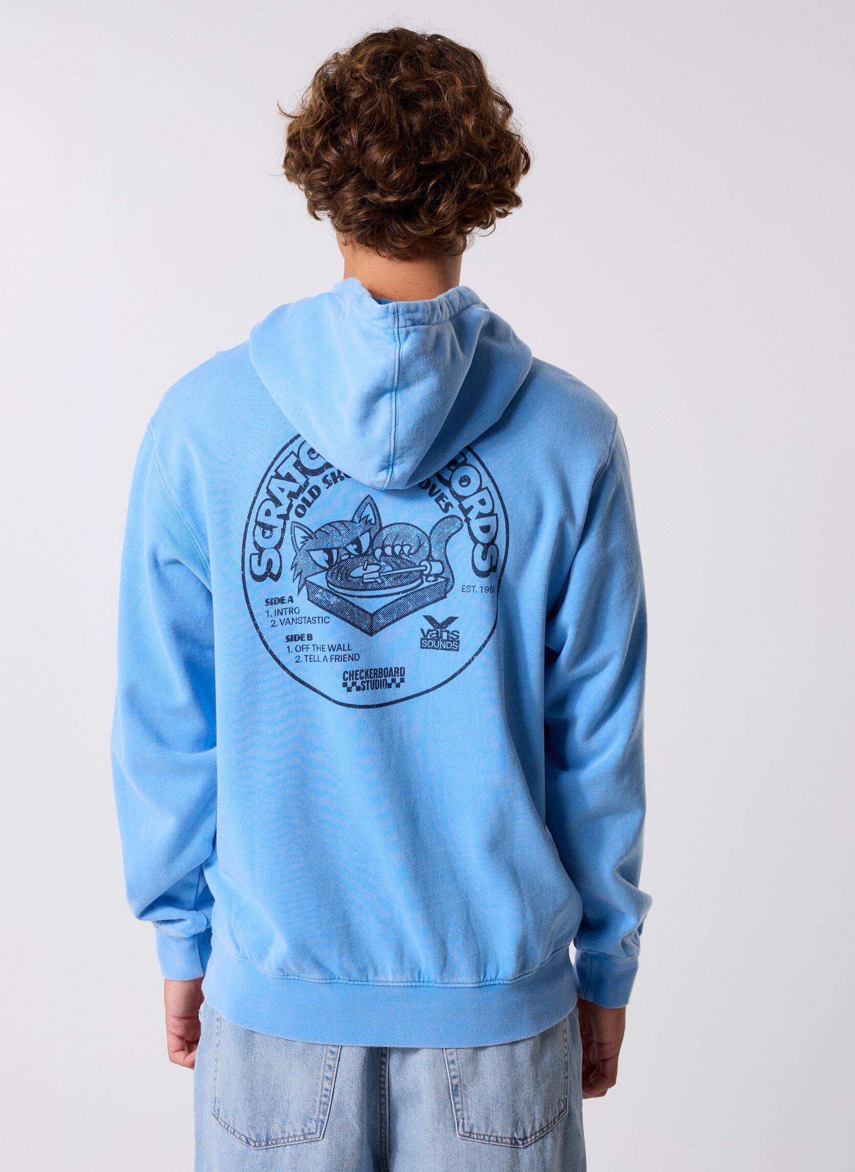 Sweatshirts Scratched Records Pullover Tranquil Blue herren blau Vans Sweatshirts Scratched Records Pullover Tranquil Blue herren blau TRANQUIL BLUE