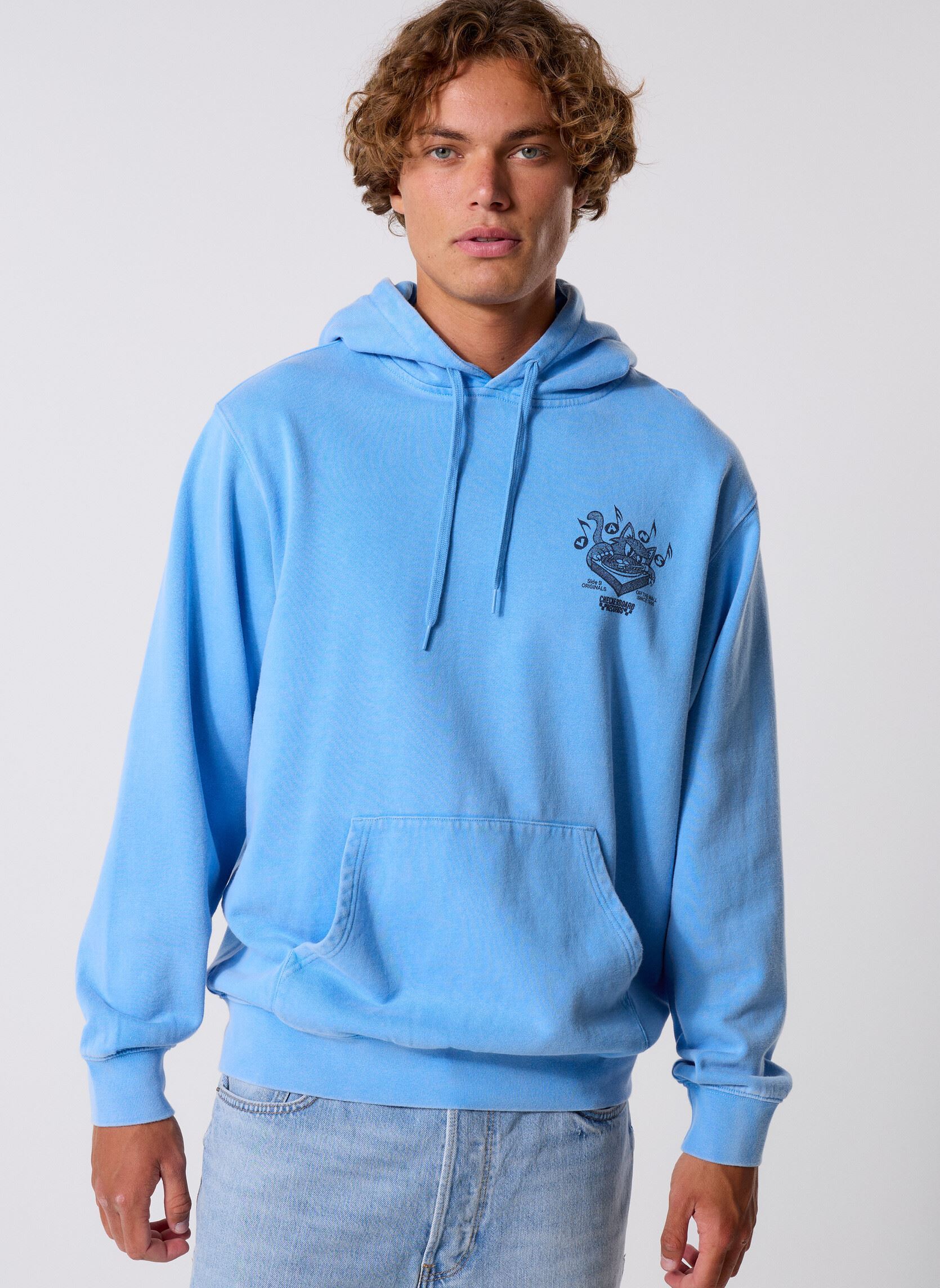 Vêtements Vans Scratched Records Pullover Tranquil VN000PA9ENA1 pour