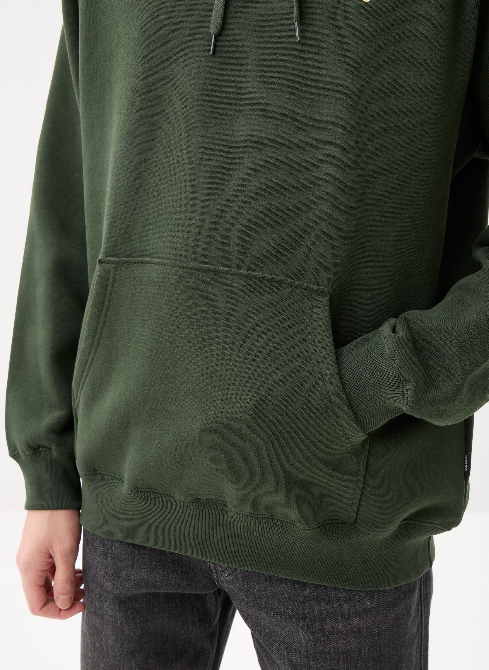 Sweats à capuche LEFT CHEST II LOOSE PO Dried Kelp VN000P homme vert Vans Sweats à capuche LEFT CHEST II LOOSE PO Dried Kelp VN000P homme vert DRIED KELP