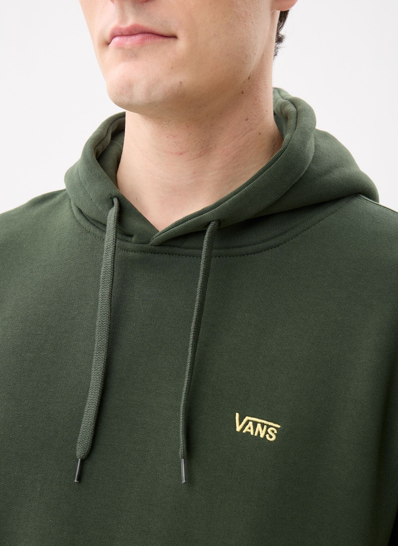Sweats à capuche LEFT CHEST II LOOSE PO Dried Kelp VN000P homme vert Vans Sweats à capuche LEFT CHEST II LOOSE PO Dried Kelp VN000P homme vert DRIED KELP