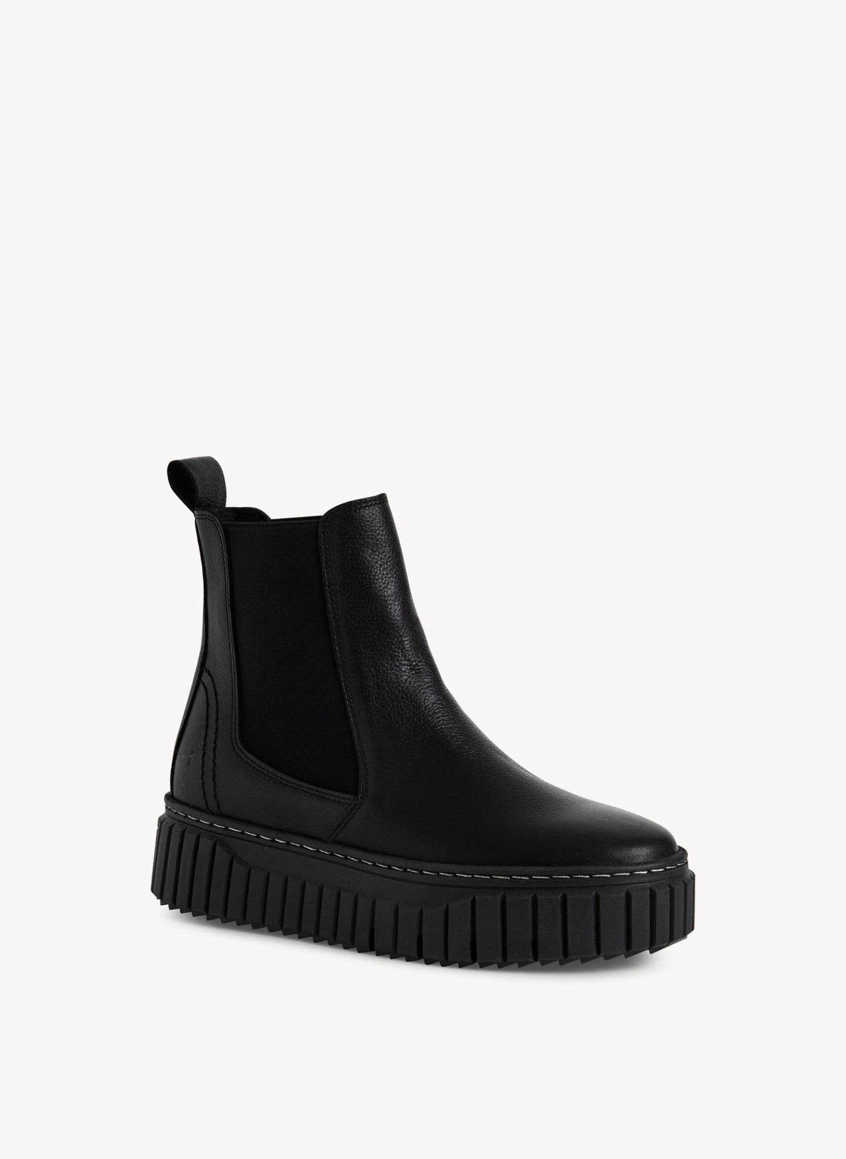 Tamaris Chelsea-boots blokhak instaplaarzen korte laarzen stretchinzetten aan beide zijden