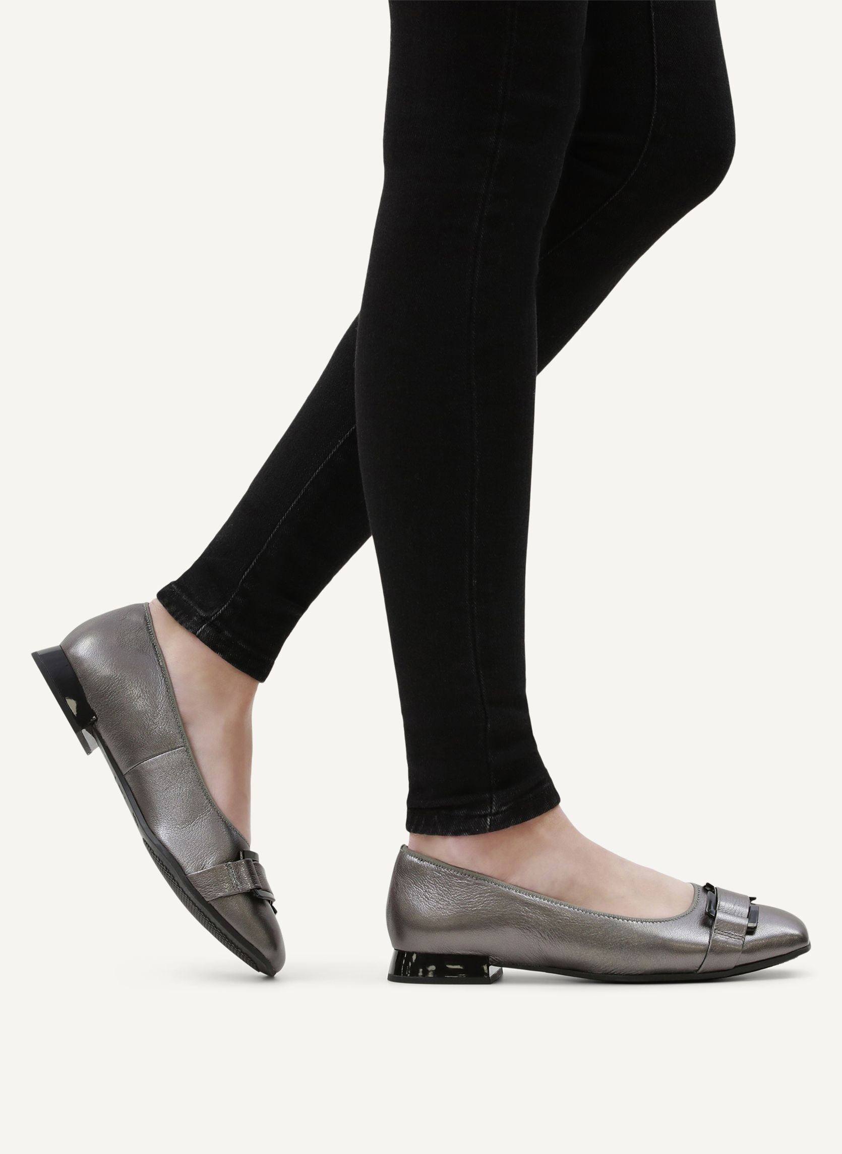Ballerines Les P'tites Bombes Caprice Gris - Bout Rond, Semelle Cuir Et Gomme