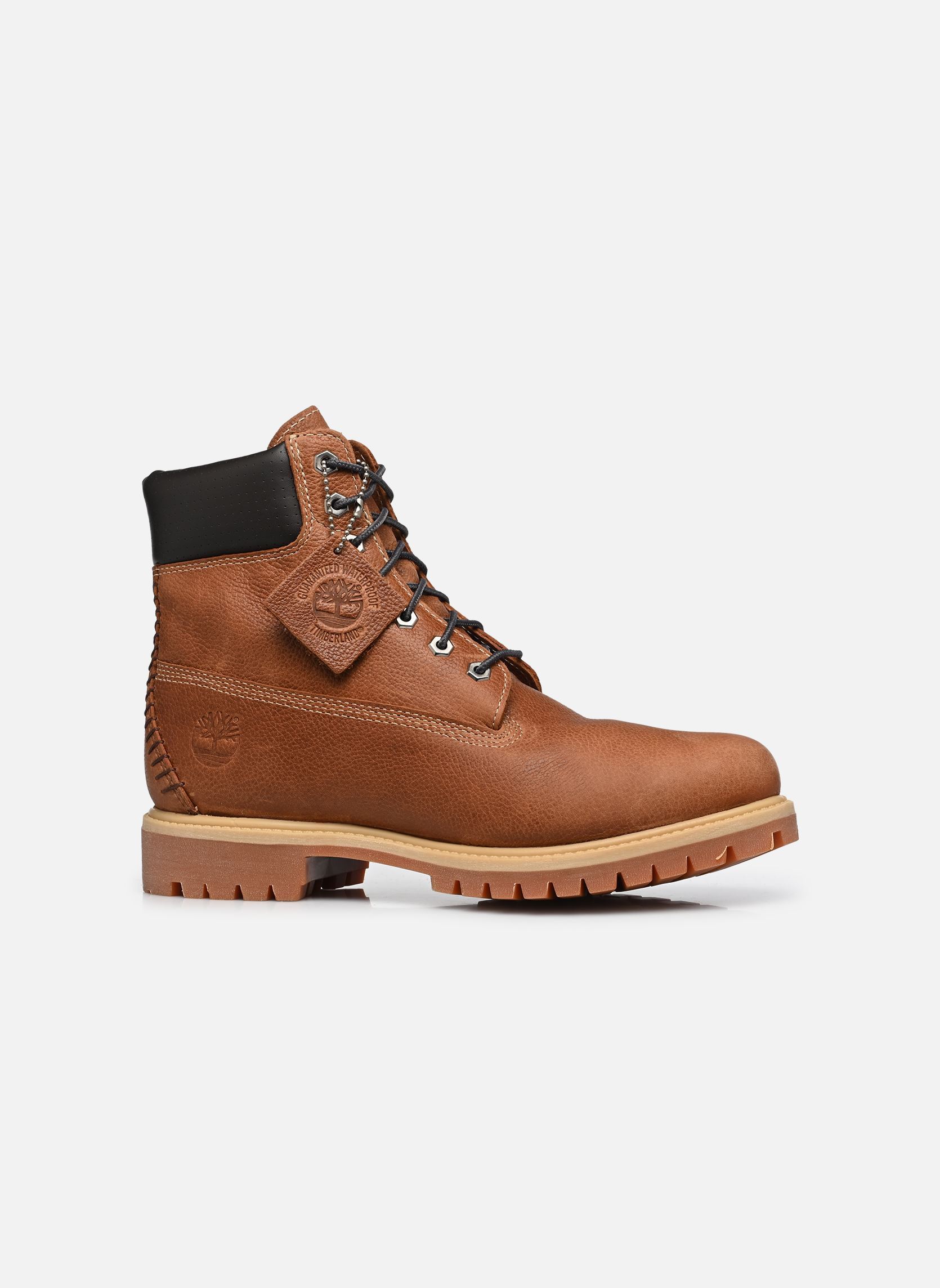 Veterlaarsjes PREM 6 IN LACE WATERPROOF BOOT heren bruin Timberland Veterlaarsjes PREM 6 IN LACE WATERPROOF BOOT heren bruin RUST FULL GRAIN W DK GRAY