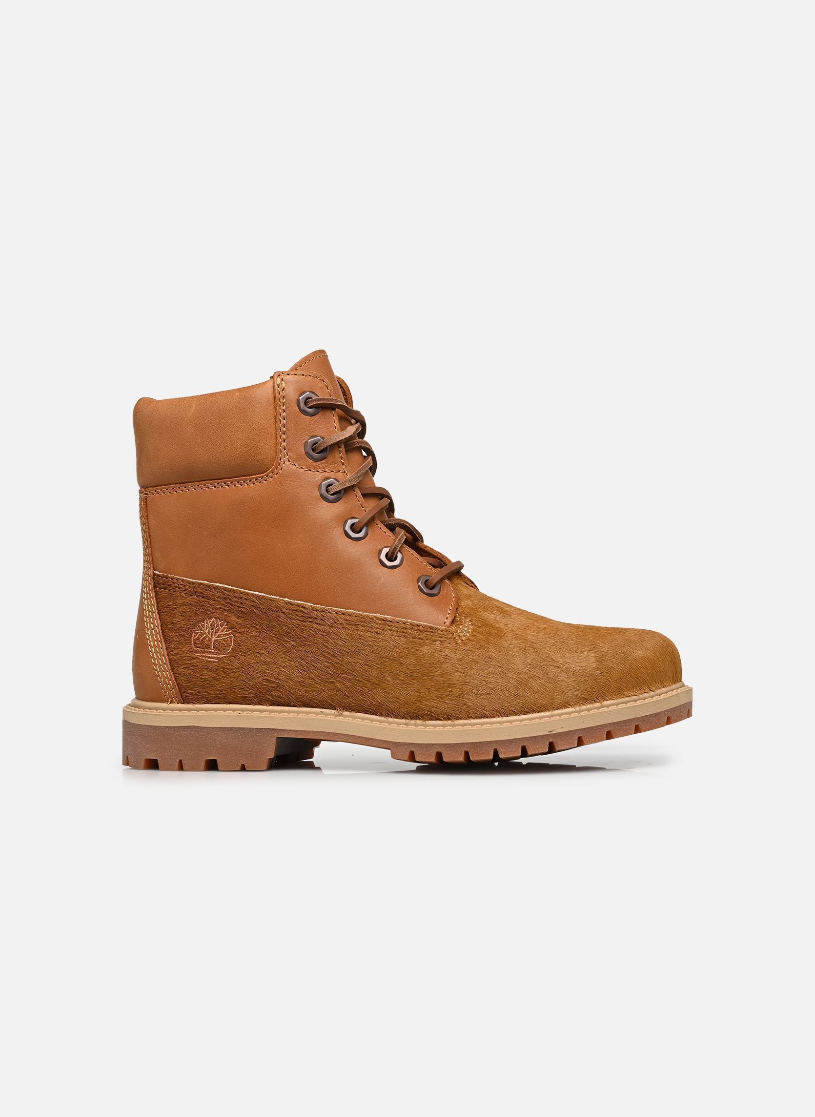 Bottines à lacets Timberland Premium 6 INCH LACE UP BOOT femme marron Timberland Bottines à lacets Timberland Premium 6 INCH LACE UP BOOT femme marron BROWN HAIR ON