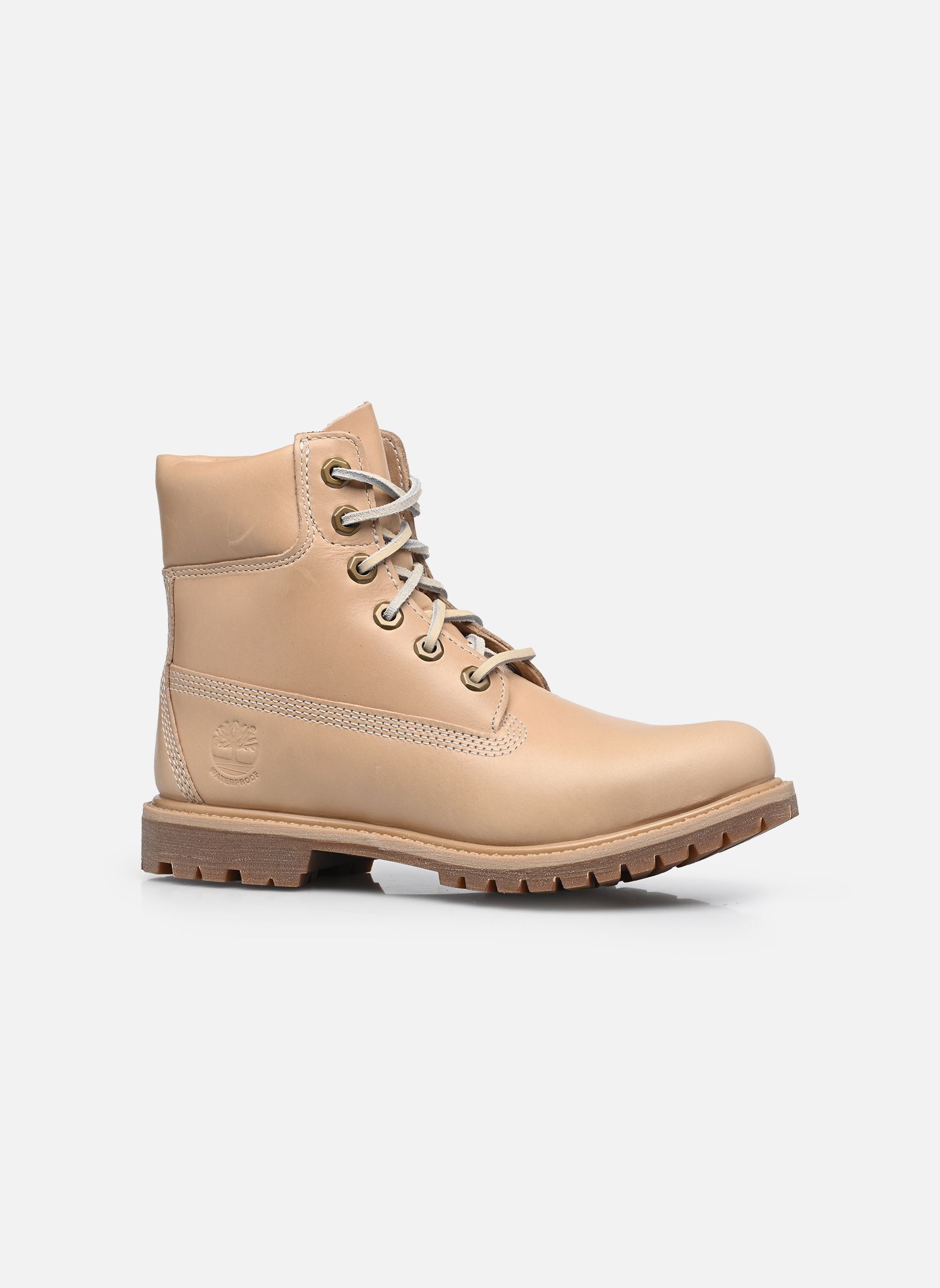 Geschnürte Stiefeletten Timberland Premium 6 Inch Lace Up Waterp damen braun Timberland Geschnürte Stiefeletten Timberland Premium 6 Inch Lace Up Waterp damen braun MEDIUM BEIGE FULL GRAIN