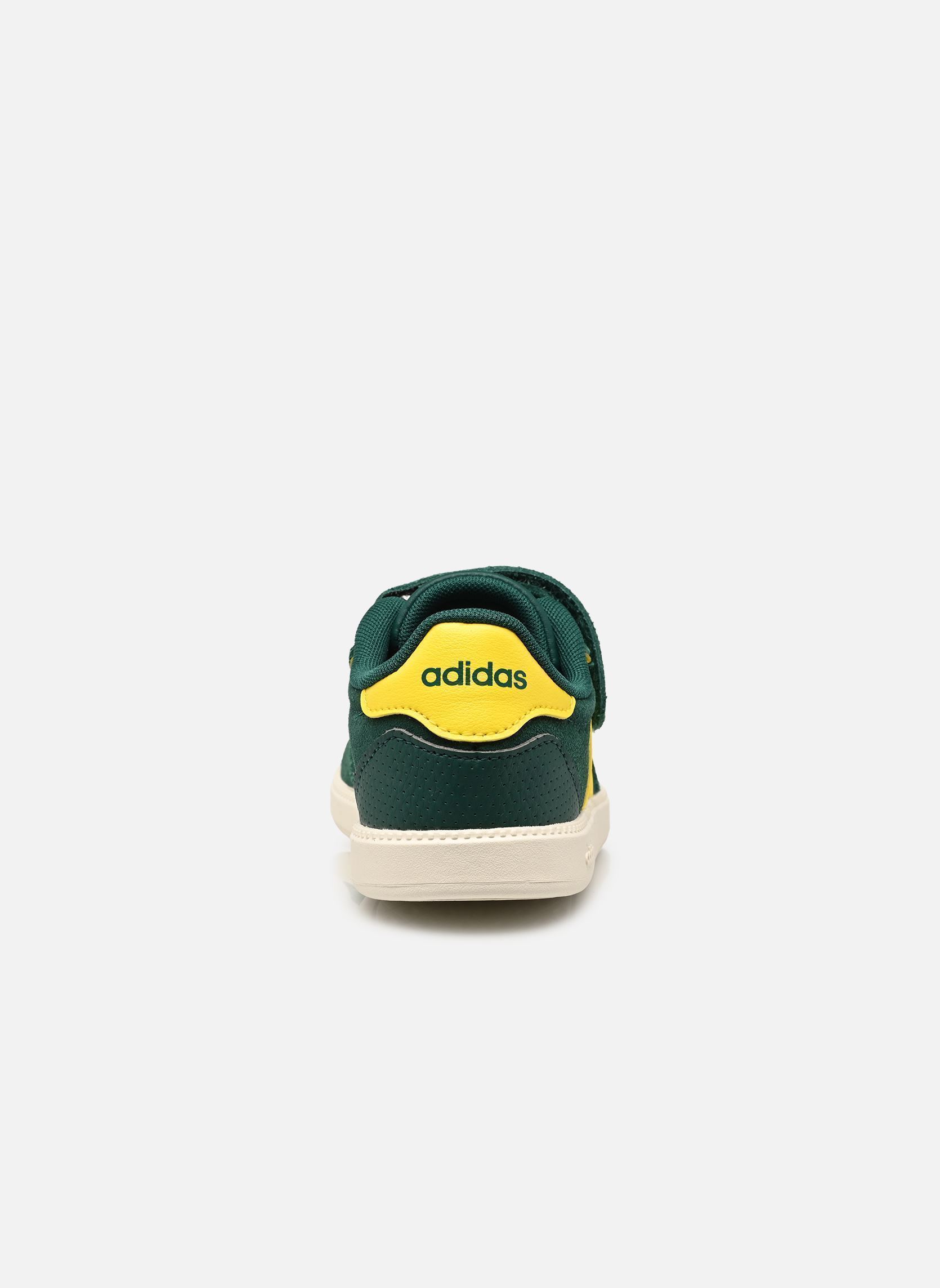 Baskets BREAKNET SLEEK EL C garçon vert adidas sportswear Baskets BREAKNET SLEEK EL C garçon vert CGREEN/YELLOW/OWHITE