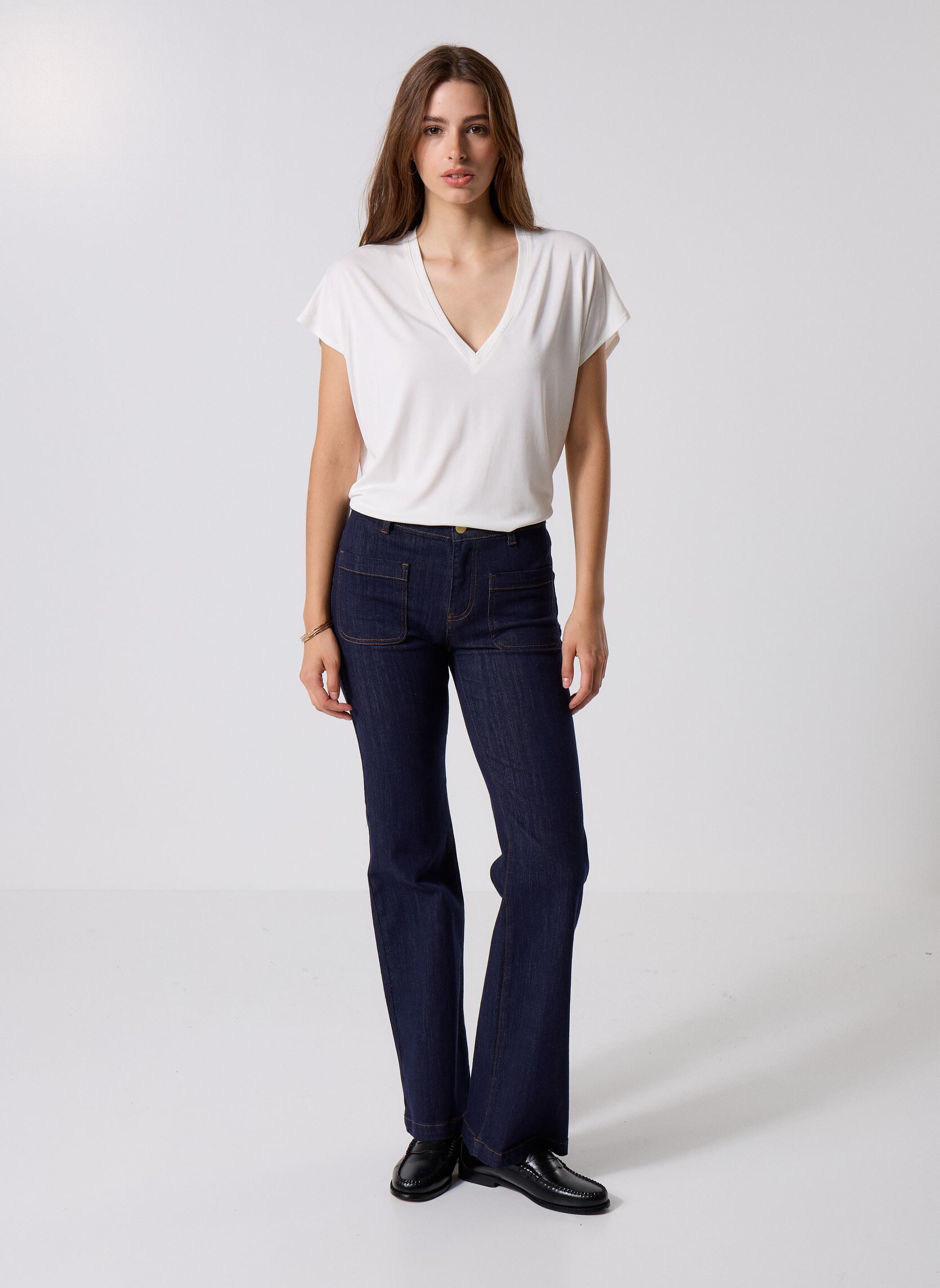 Tee-shirts manches courtes Marcelina femme blanc La Petite Etoile Tee-shirts manches courtes Marcelina femme blanc Blanc
