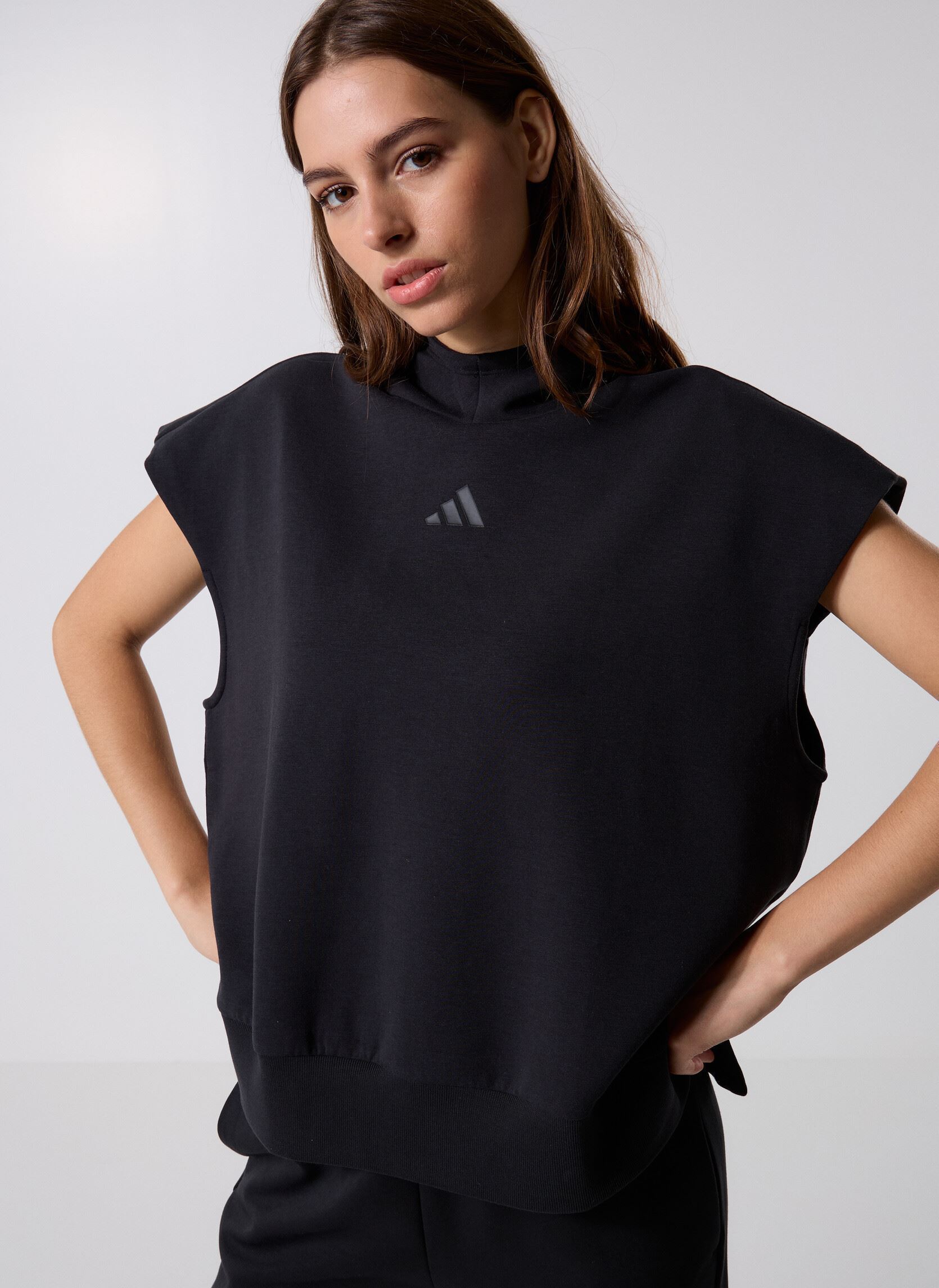 Sweatshirt à capuche sans manches femme adidas Soft Lux