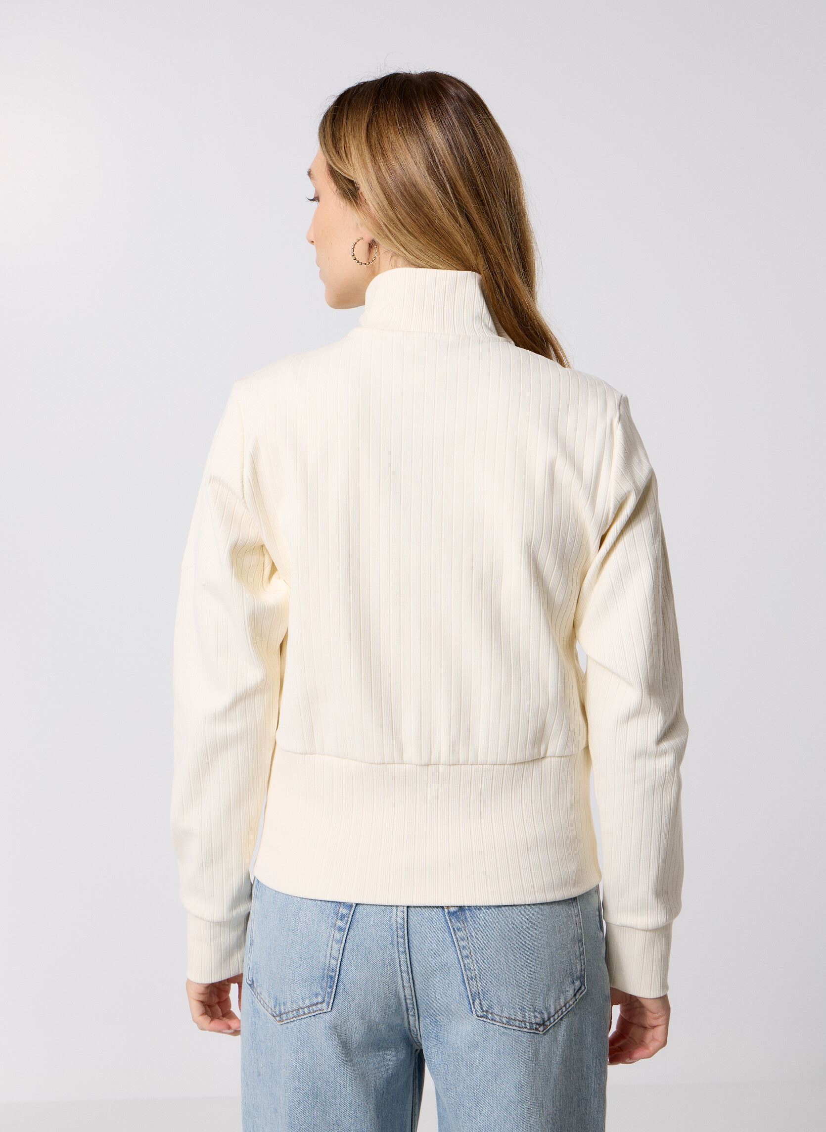 Sweaters met rits W ALL SZN W FZ dames beige adidas sportswear Sweaters met rits W ALL SZN W FZ dames beige Crewht