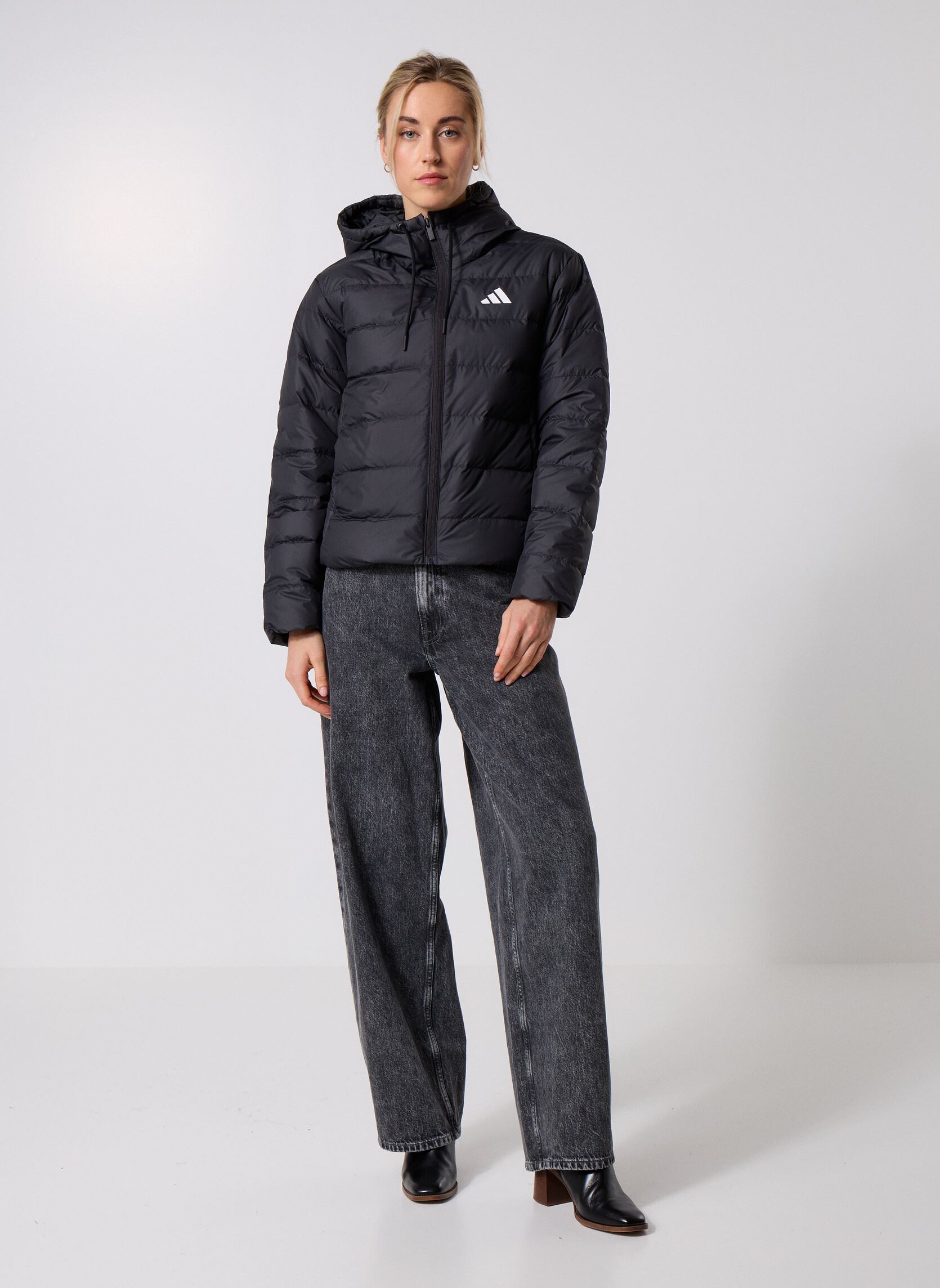 Daunenjacken W ESS LD HD JKT damen schwarz adidas sportswear Daunenjacken W ESS LD HD JKT damen schwarz Black
